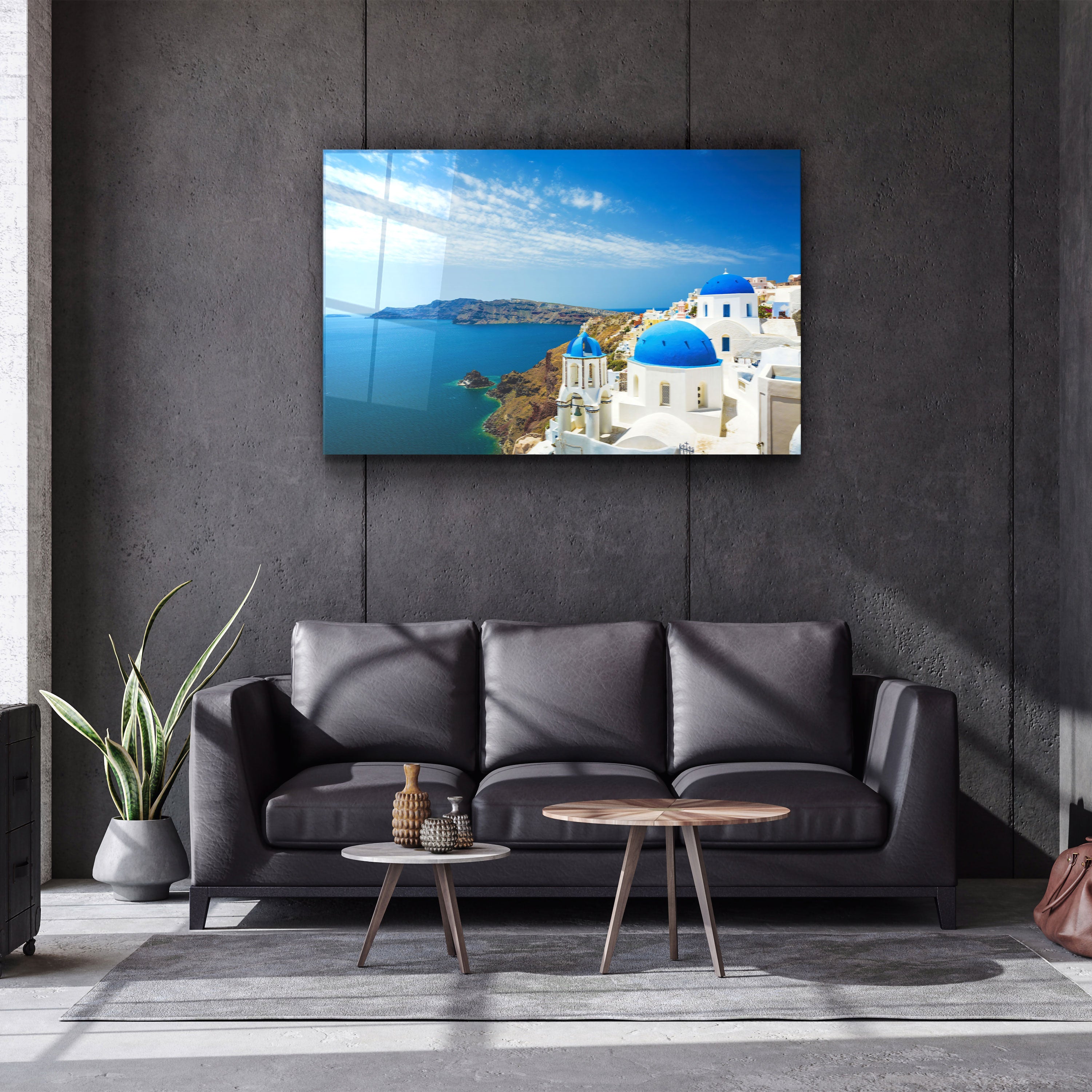 ・„Thera aus Santorini“・<tc>Glasbild</tc>