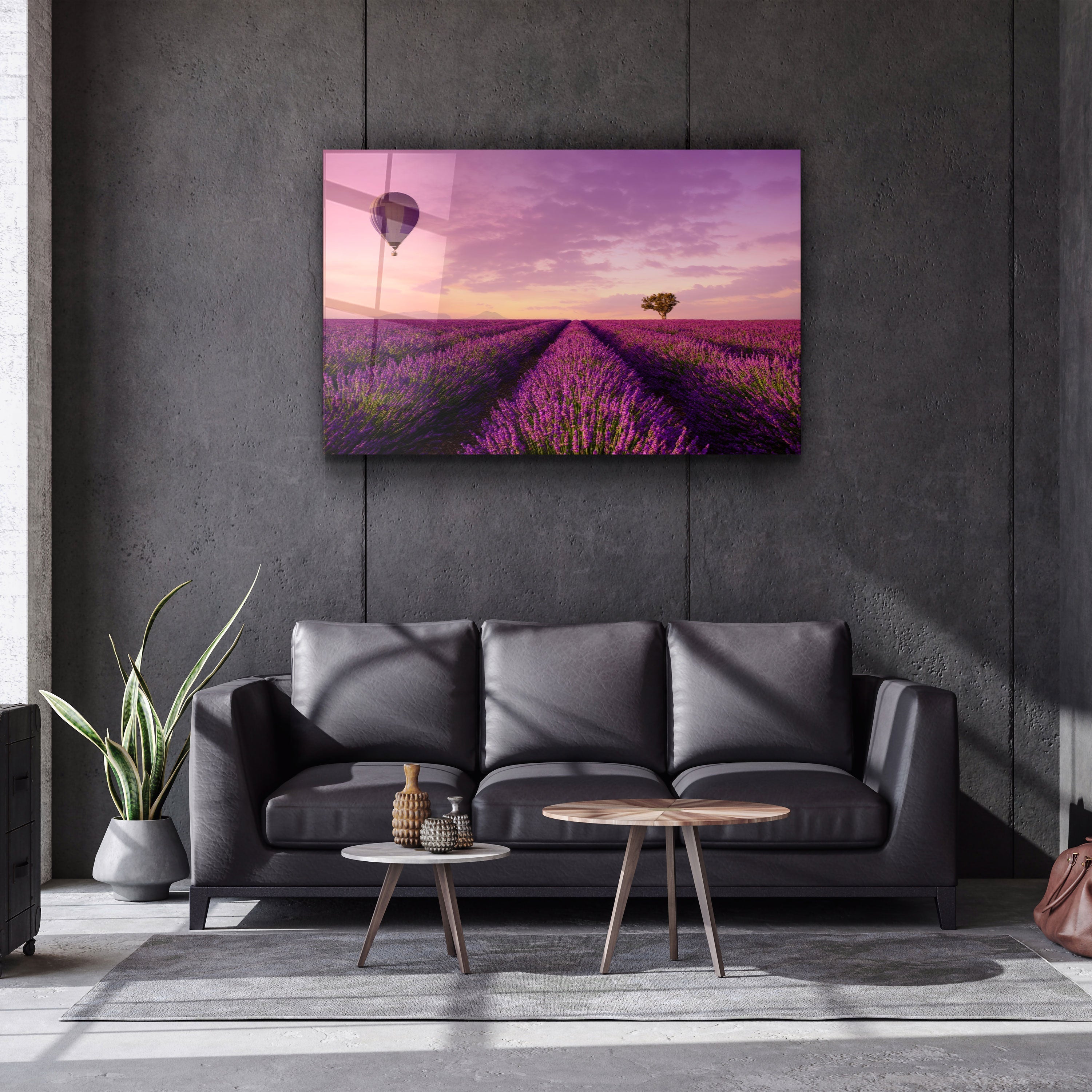 ・"Purple Sky"・Glass Wall Art