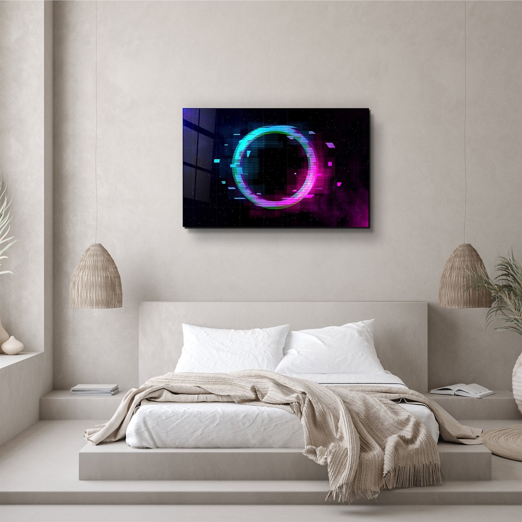 ・"Circle In the Space"・Glass Wall Art