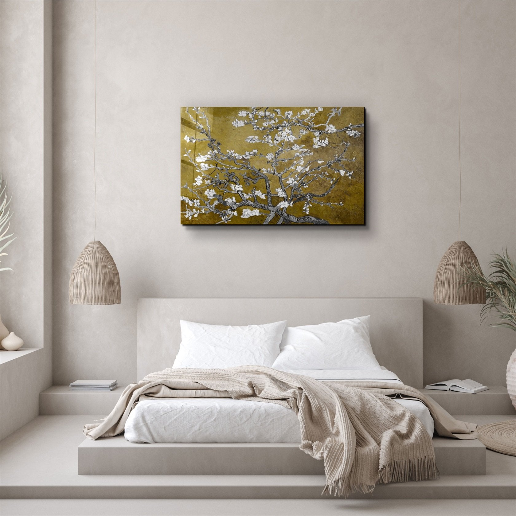 ・"Fleurs abstraites V2"・Art mural en verre