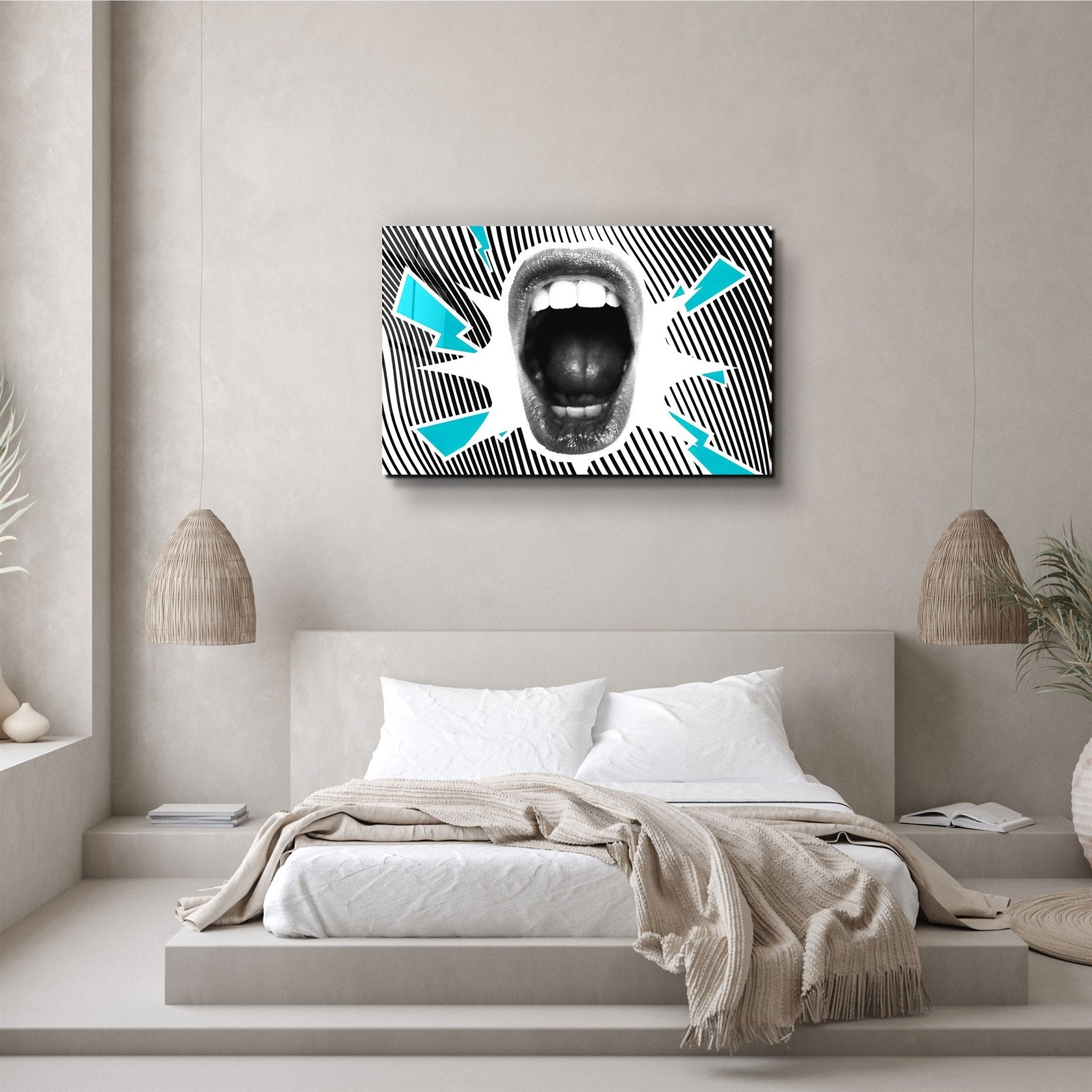 ・"Abstract Scream"・Glass Wall Art