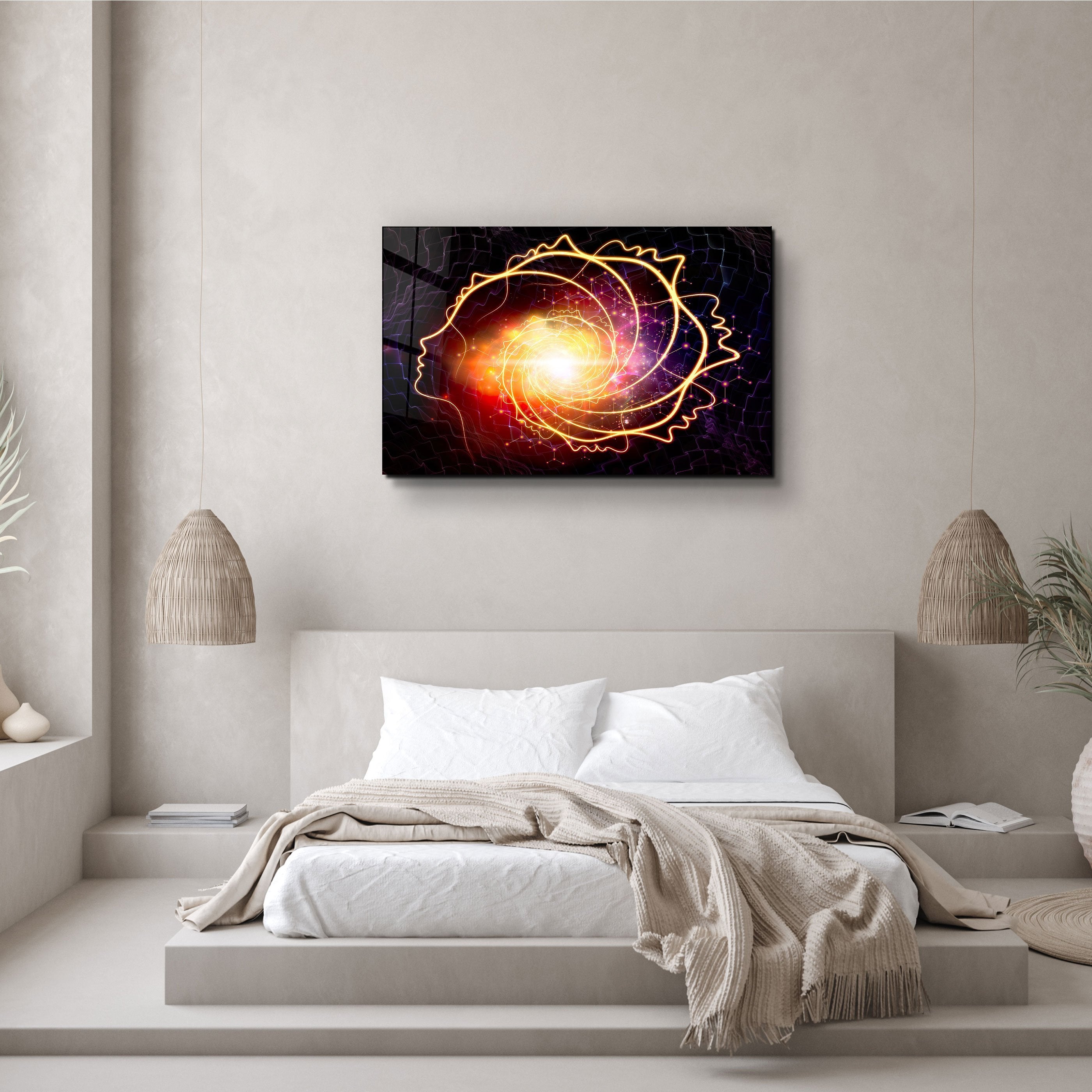 ・"Abstract Space Portrait"・Glass Wall Art