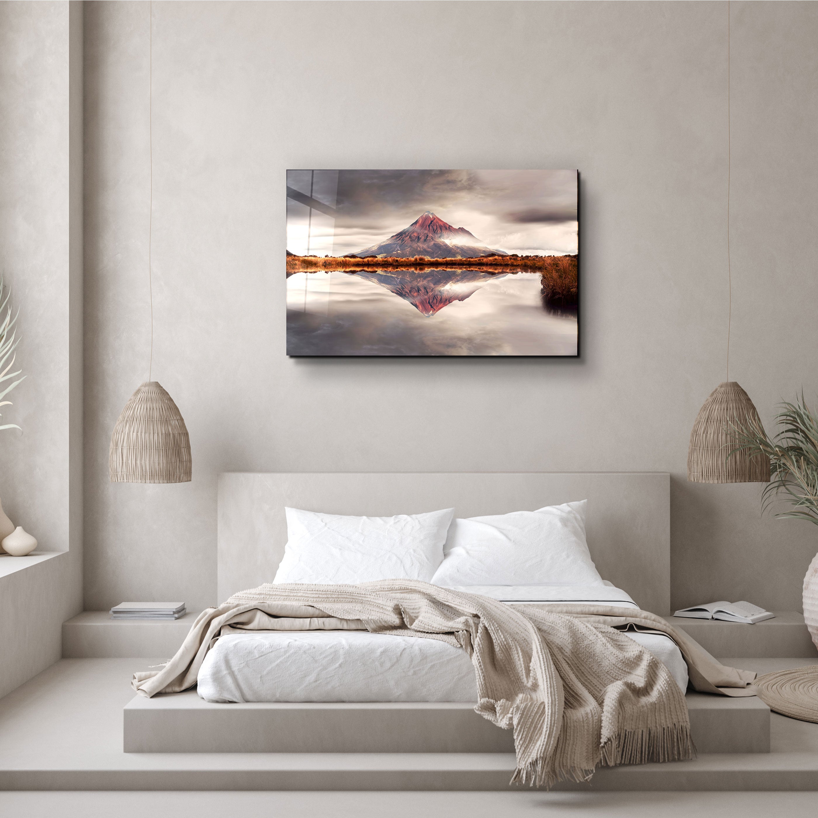 ・"The Extinct Volcano"・Glass Wall Art