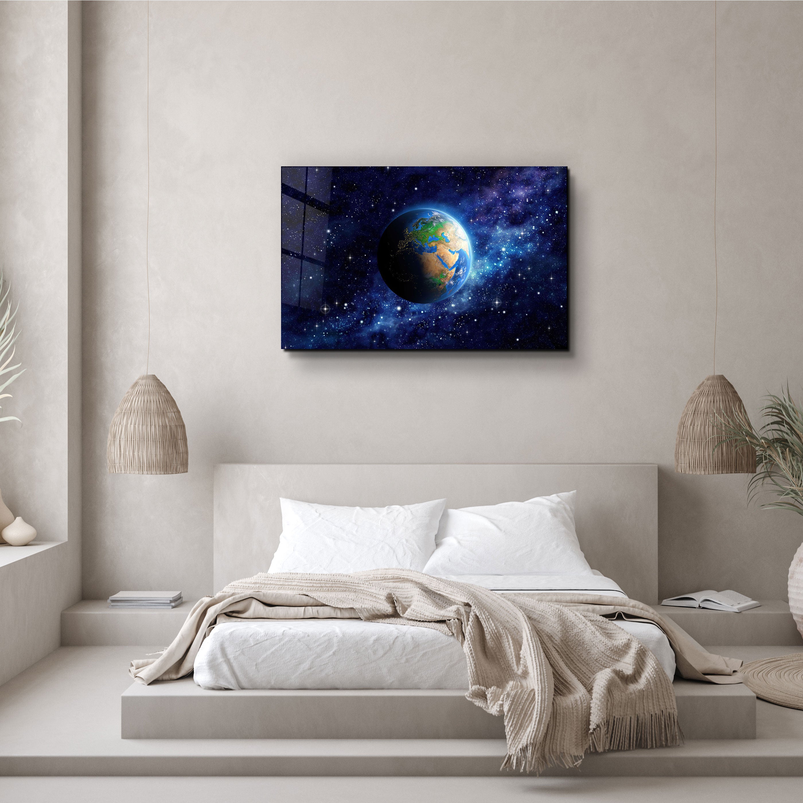 ・"Terre dans l'espace"・Art mural en verre