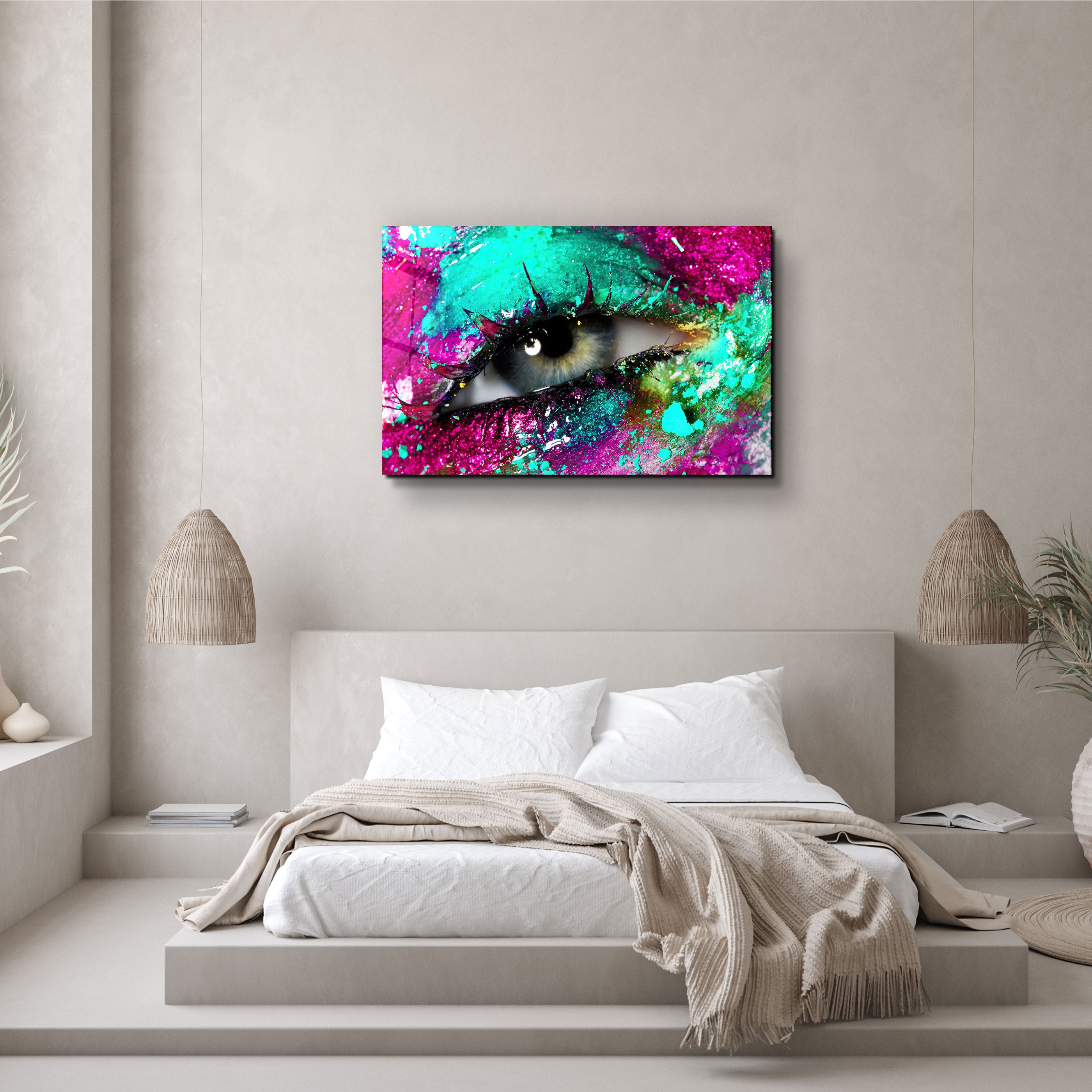 ・"Eye In Colors V1"・Glass Wall Art