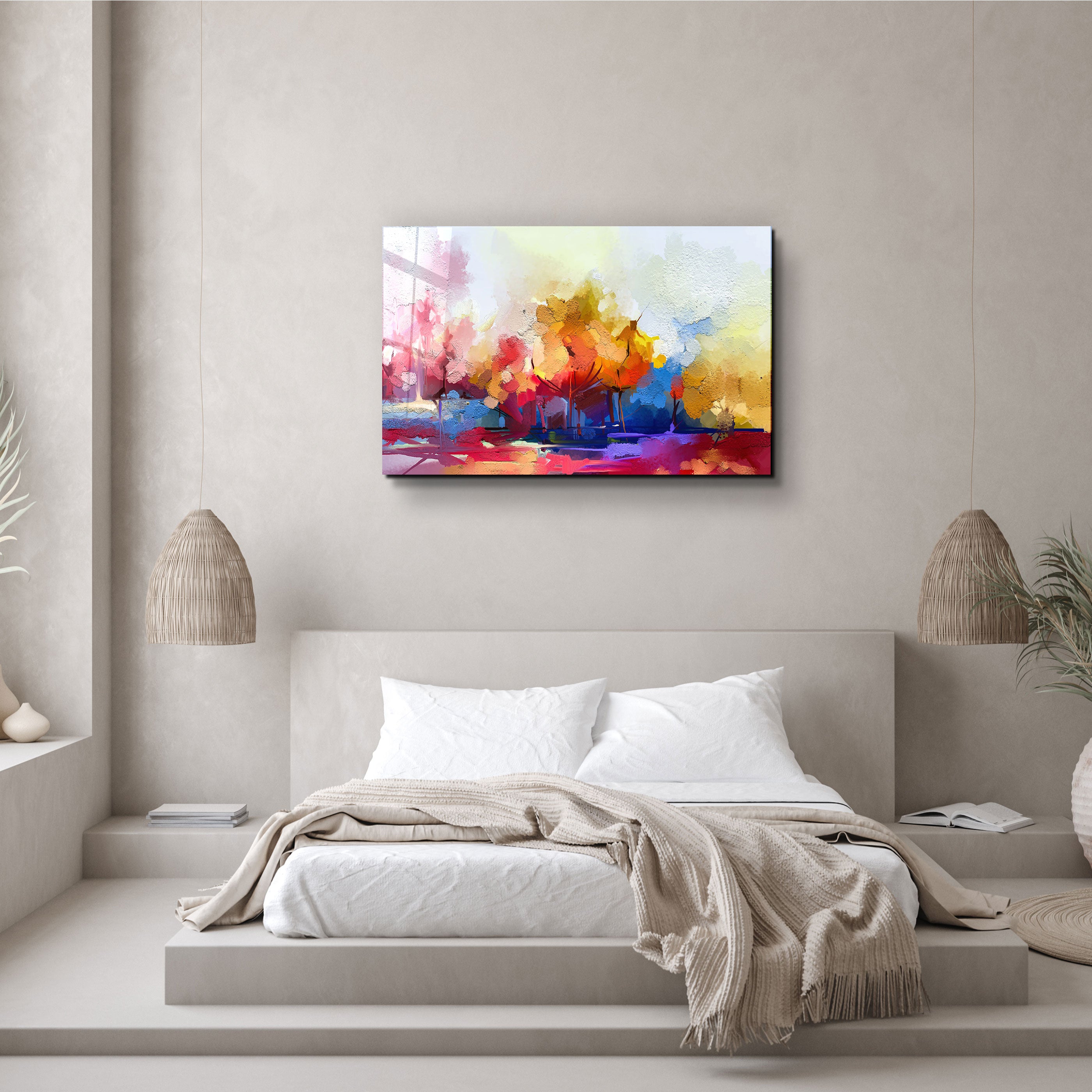 ・"Abstract Oil Painting"・Glass Wall Art