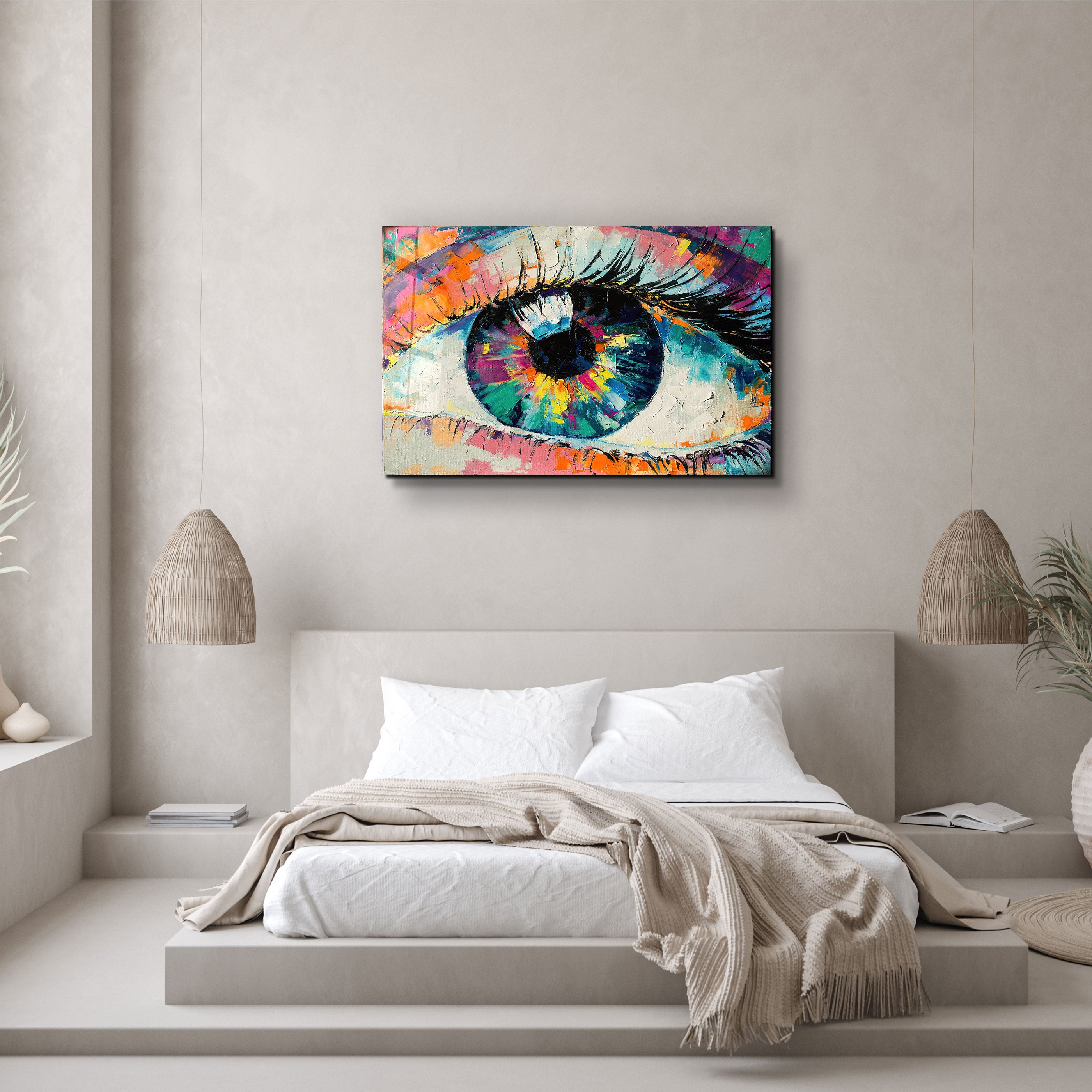 ・"Eye In Colors V2"・Glass Wall Art