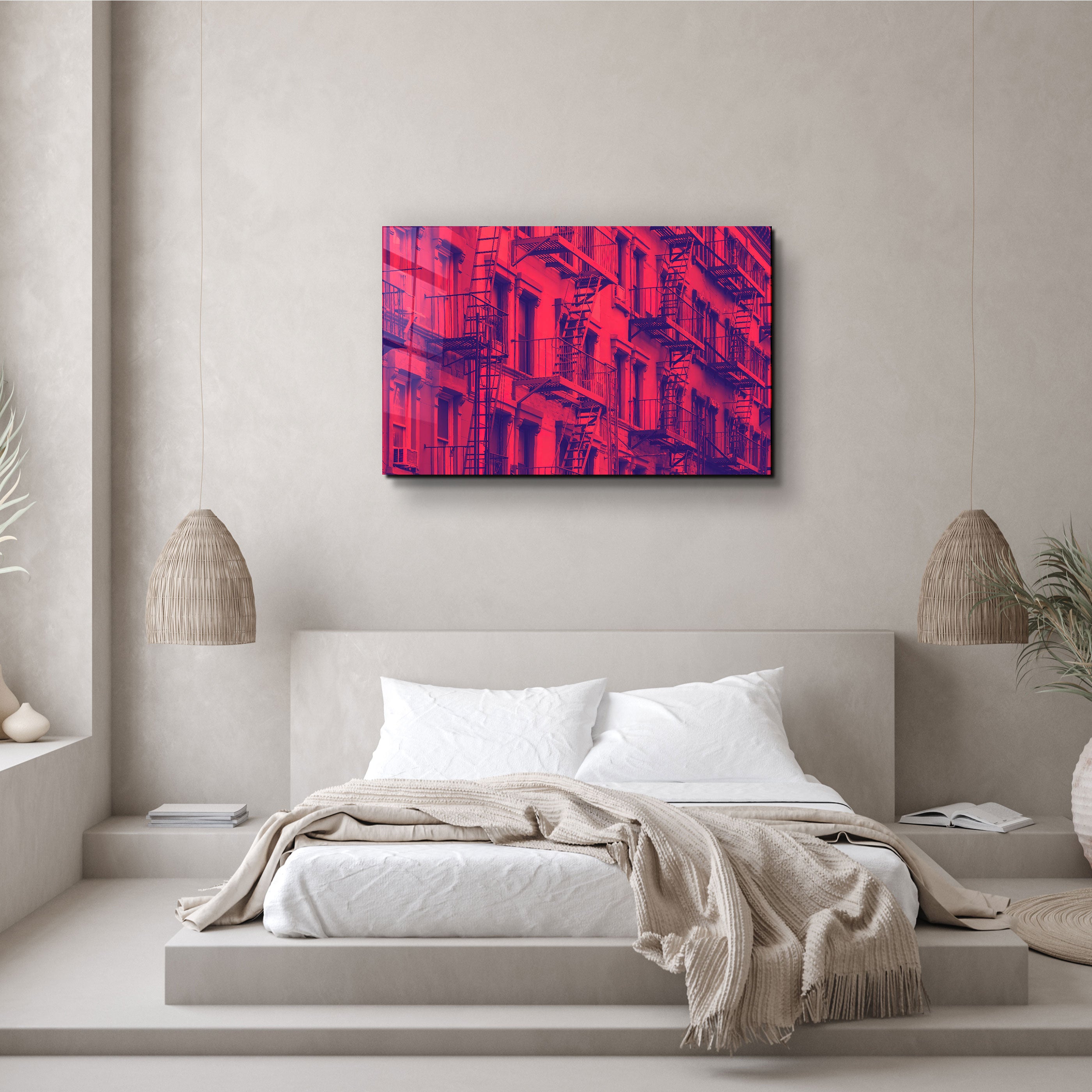 ・"Apartments In Manhattan"・Glass Wall Art