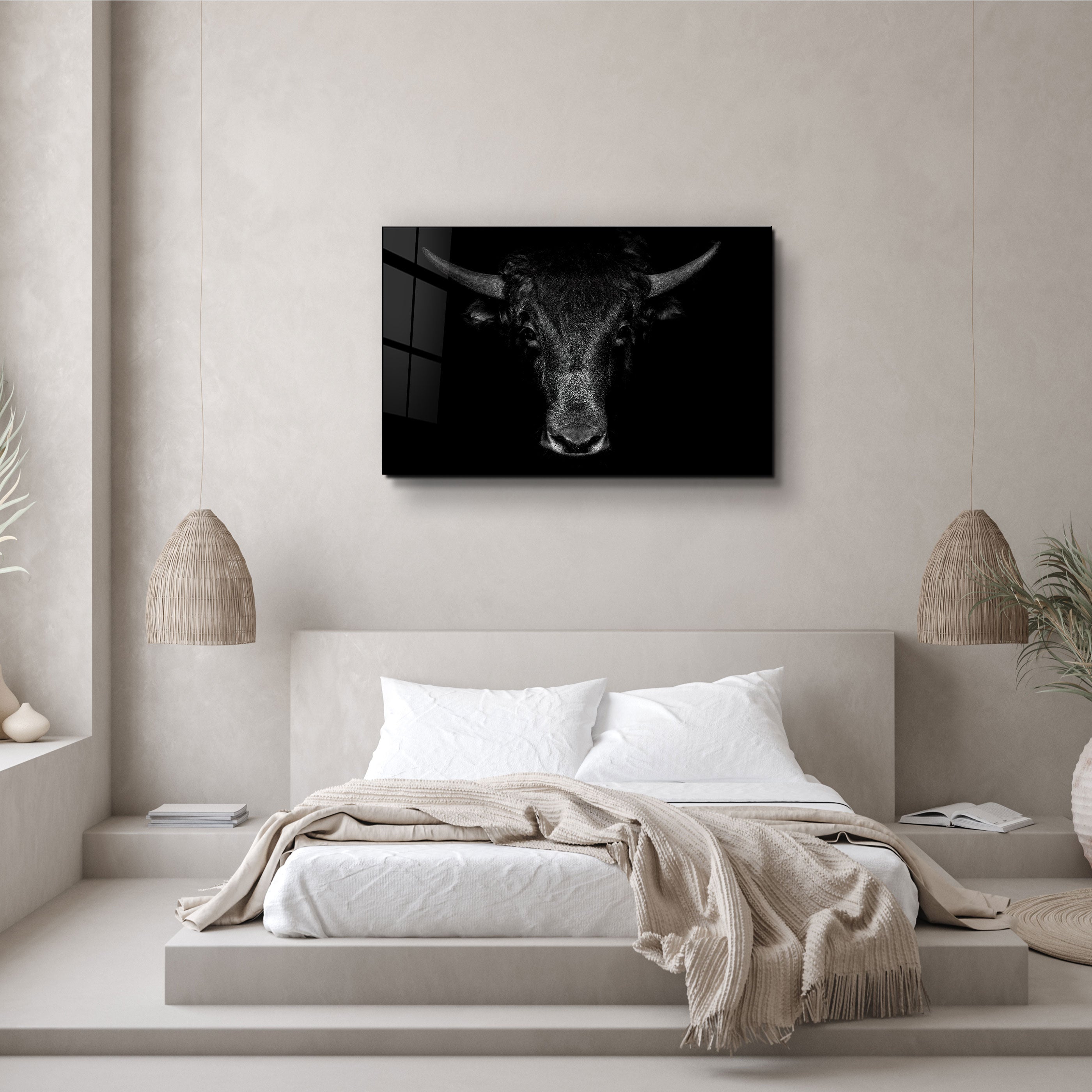 ・"The Bull"・Glass Wall Art