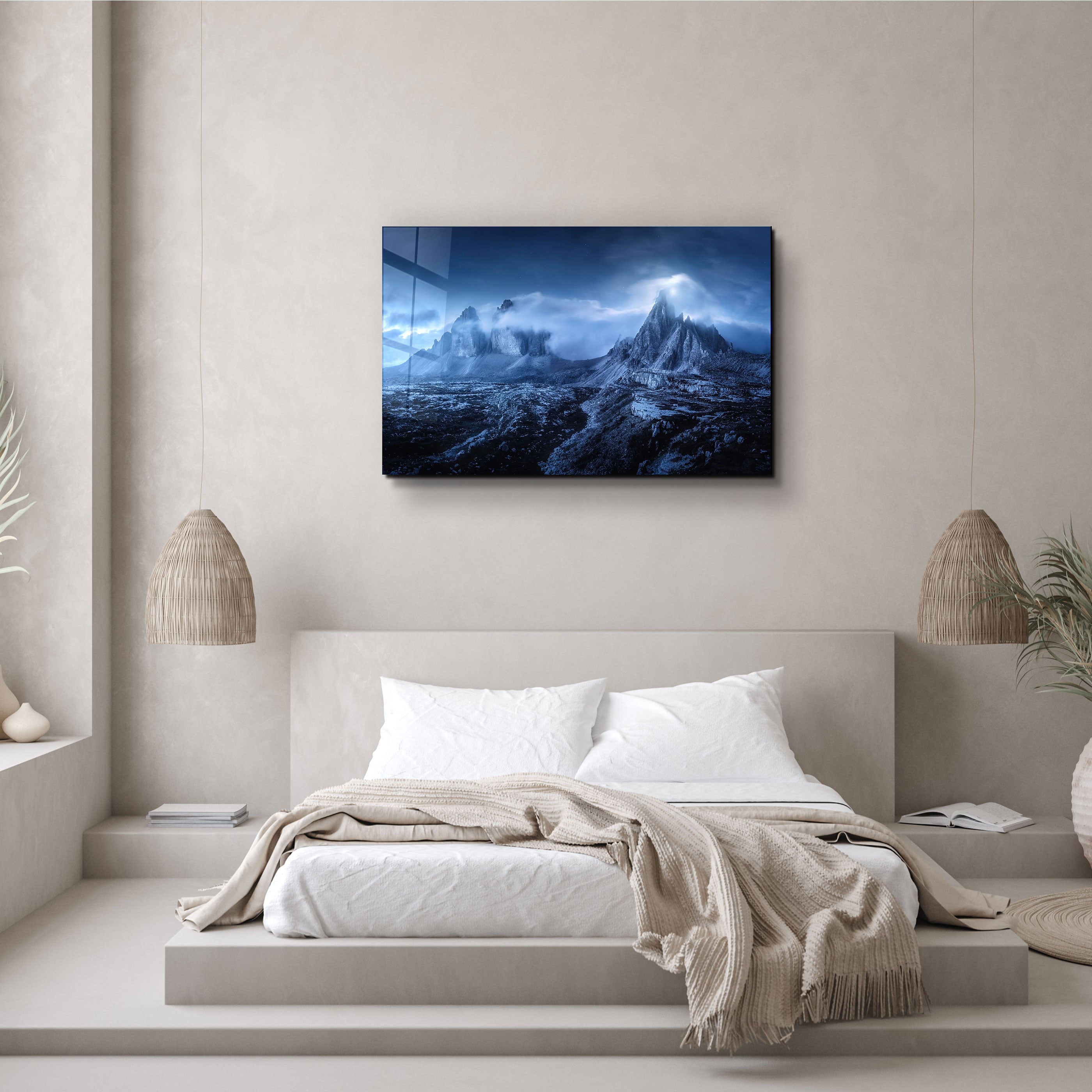 ・"Montagnes Foggy"・ART MURAL EN VERRE