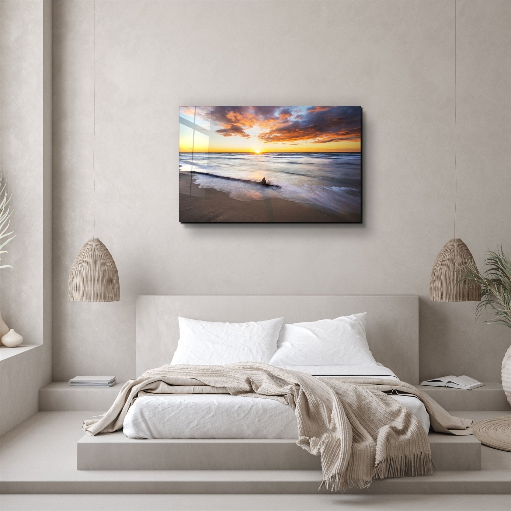 ・"Coucher de soleil"・Art mural en verre