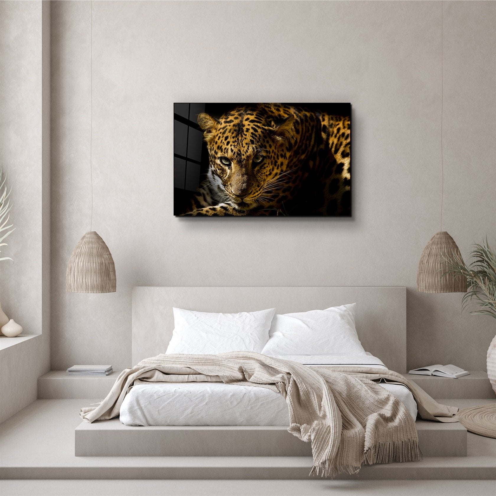 ・"Leopard"・Glass Wall Art