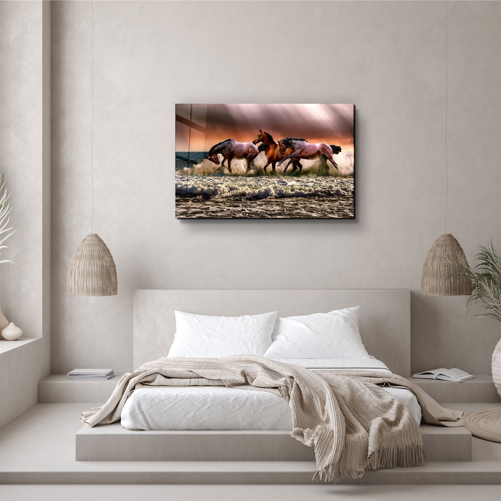 ・"Chevaux"・Art mural en verre