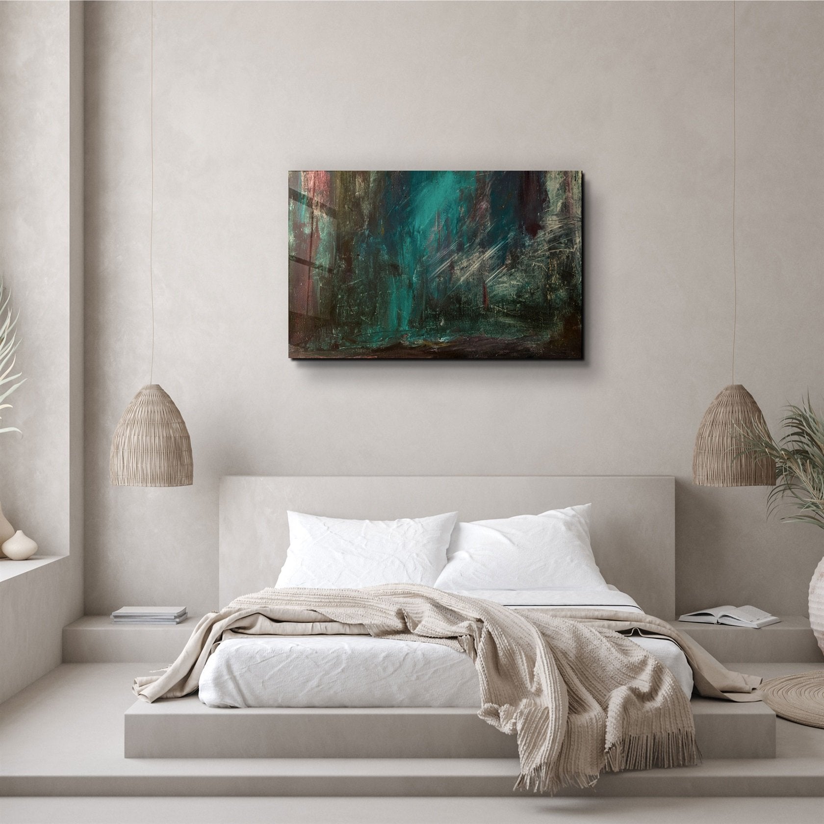 ・"The Rain Forest Abstractr"・Glass Wall Art