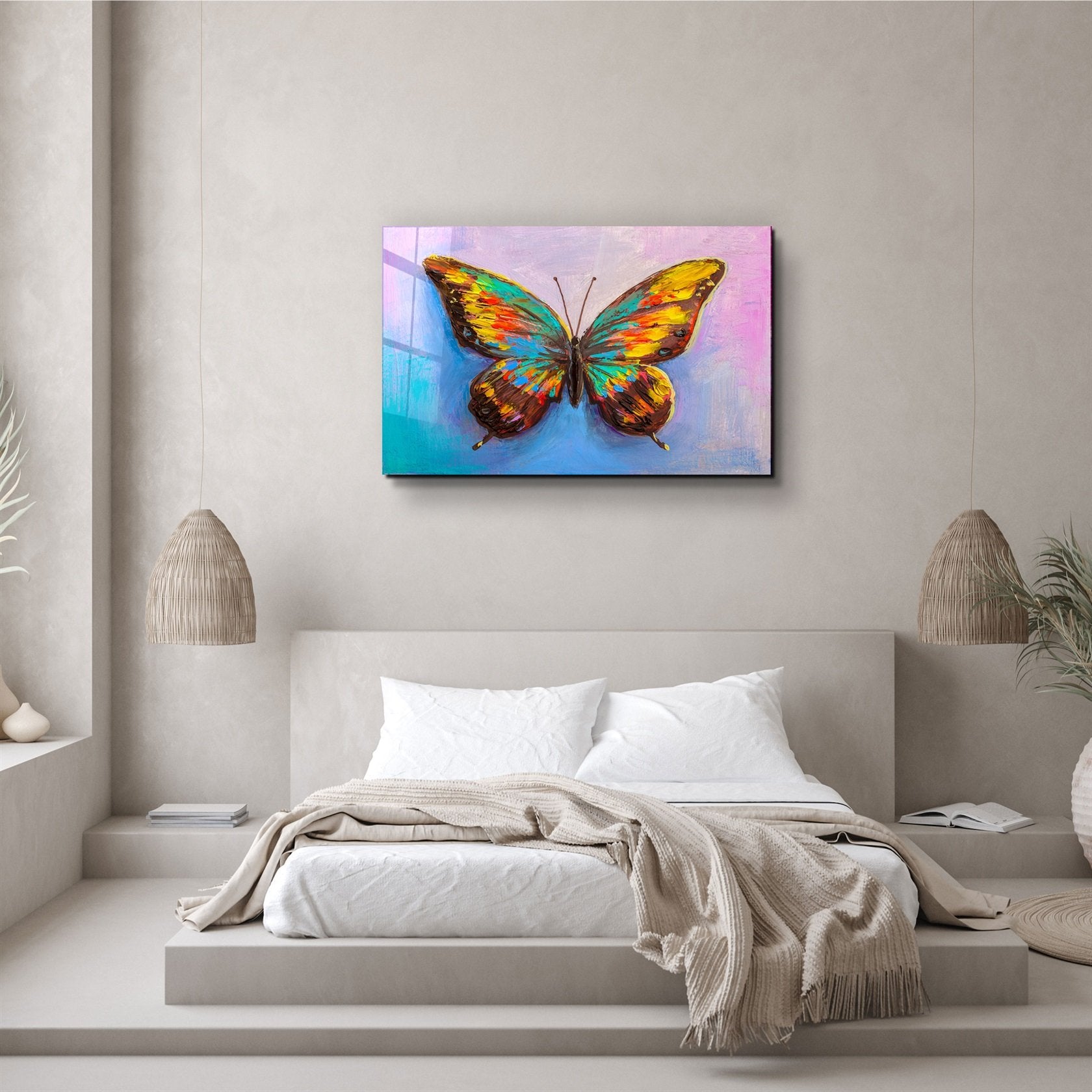 ・"Papillon 4"・Art mural en verre