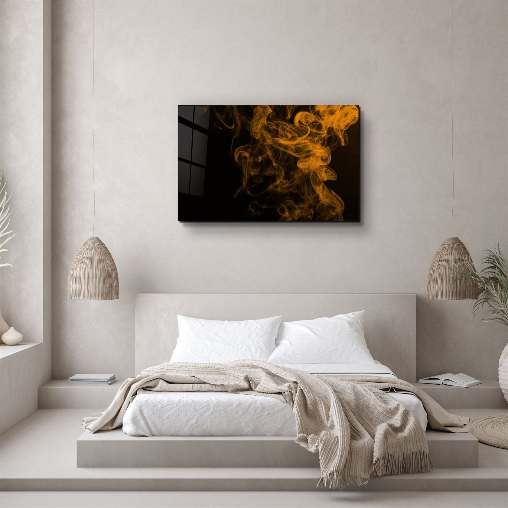 ・„Orange Smoke“・<tc>Glasbild</tc>