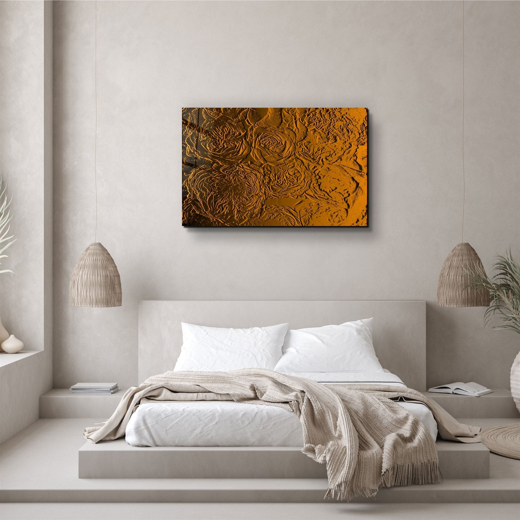 ・"Motif Rose V2"・Art mural en verre