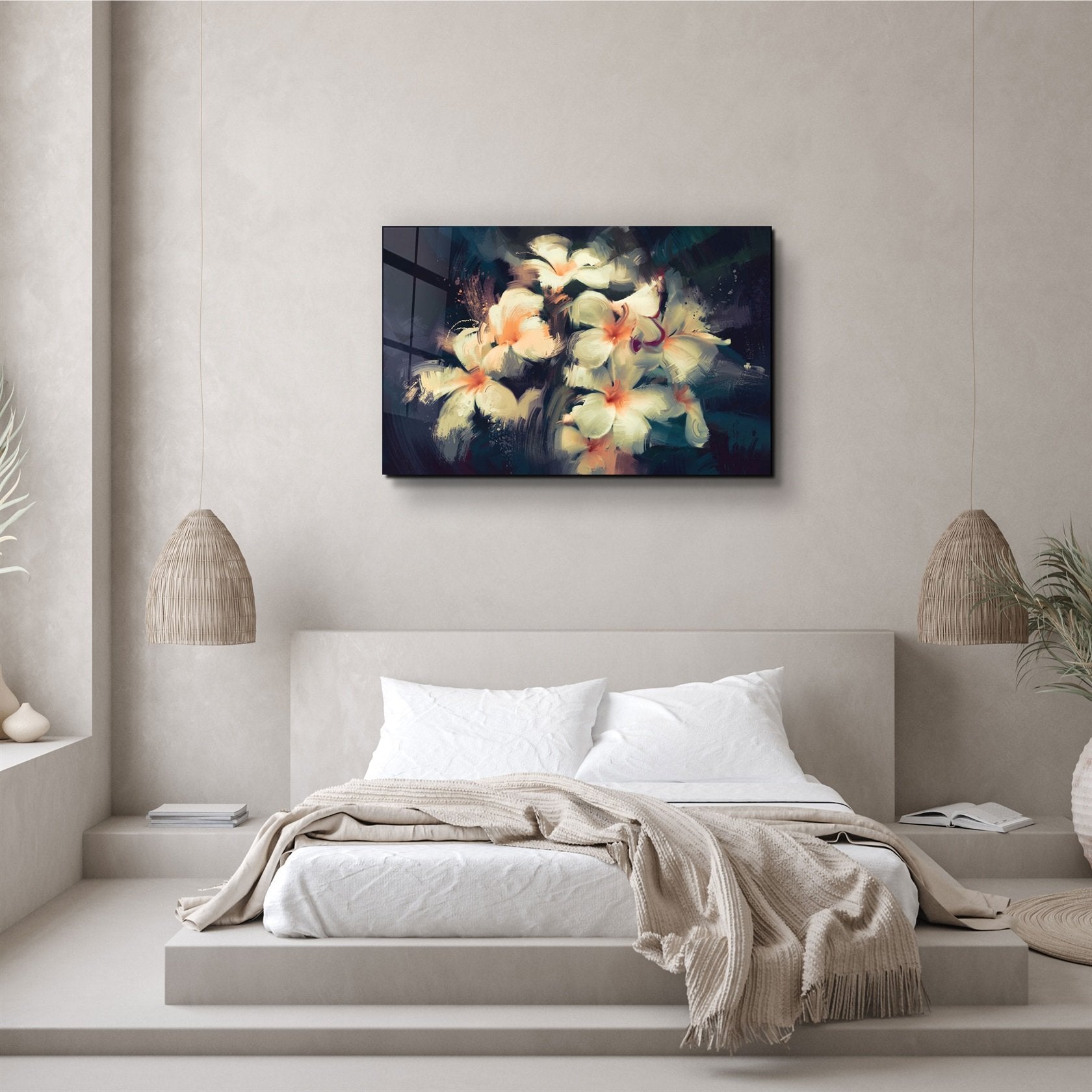 ・"Fleurs abstraites V2"・Art mural en verre