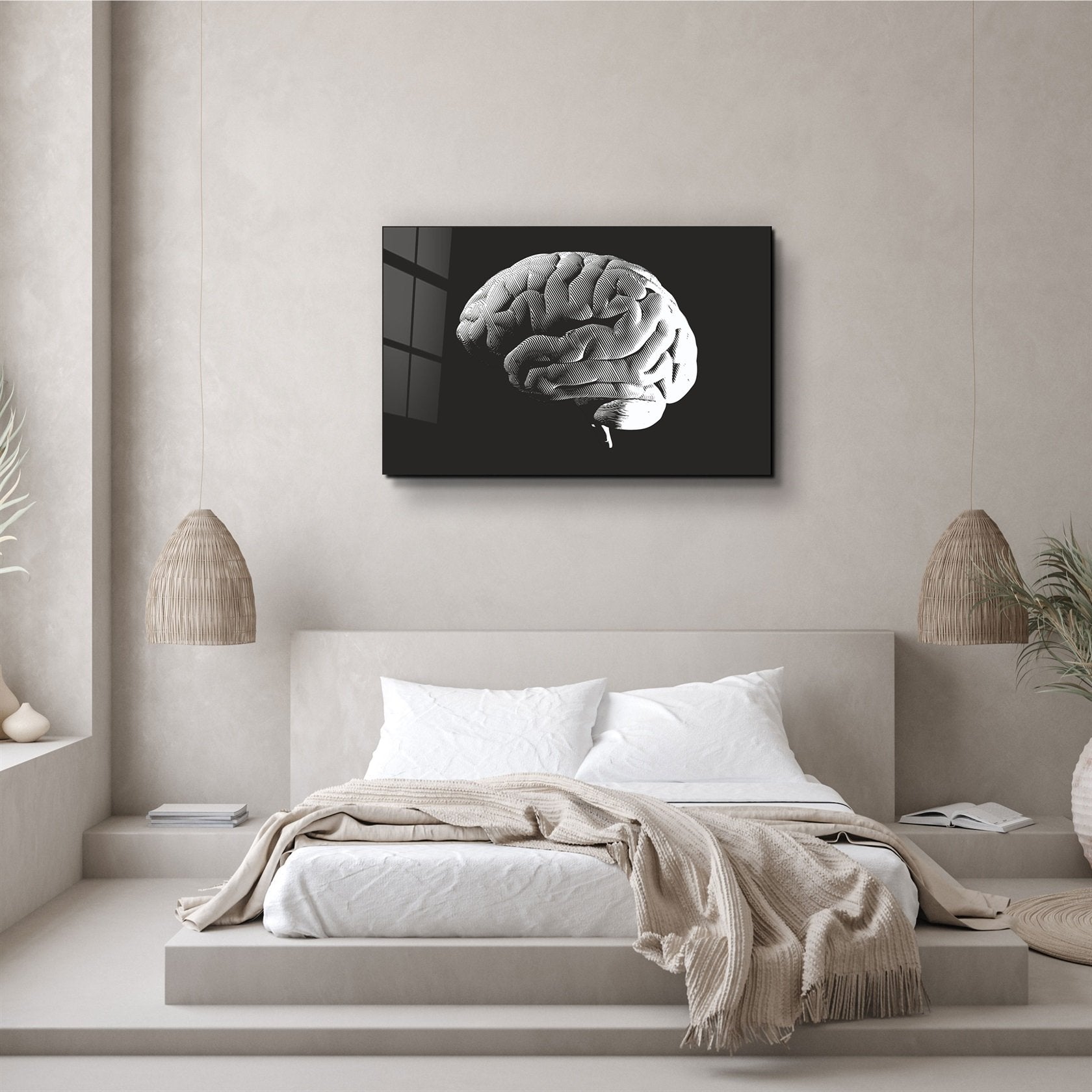 ・"Brain Lines"・Glass Wall Art