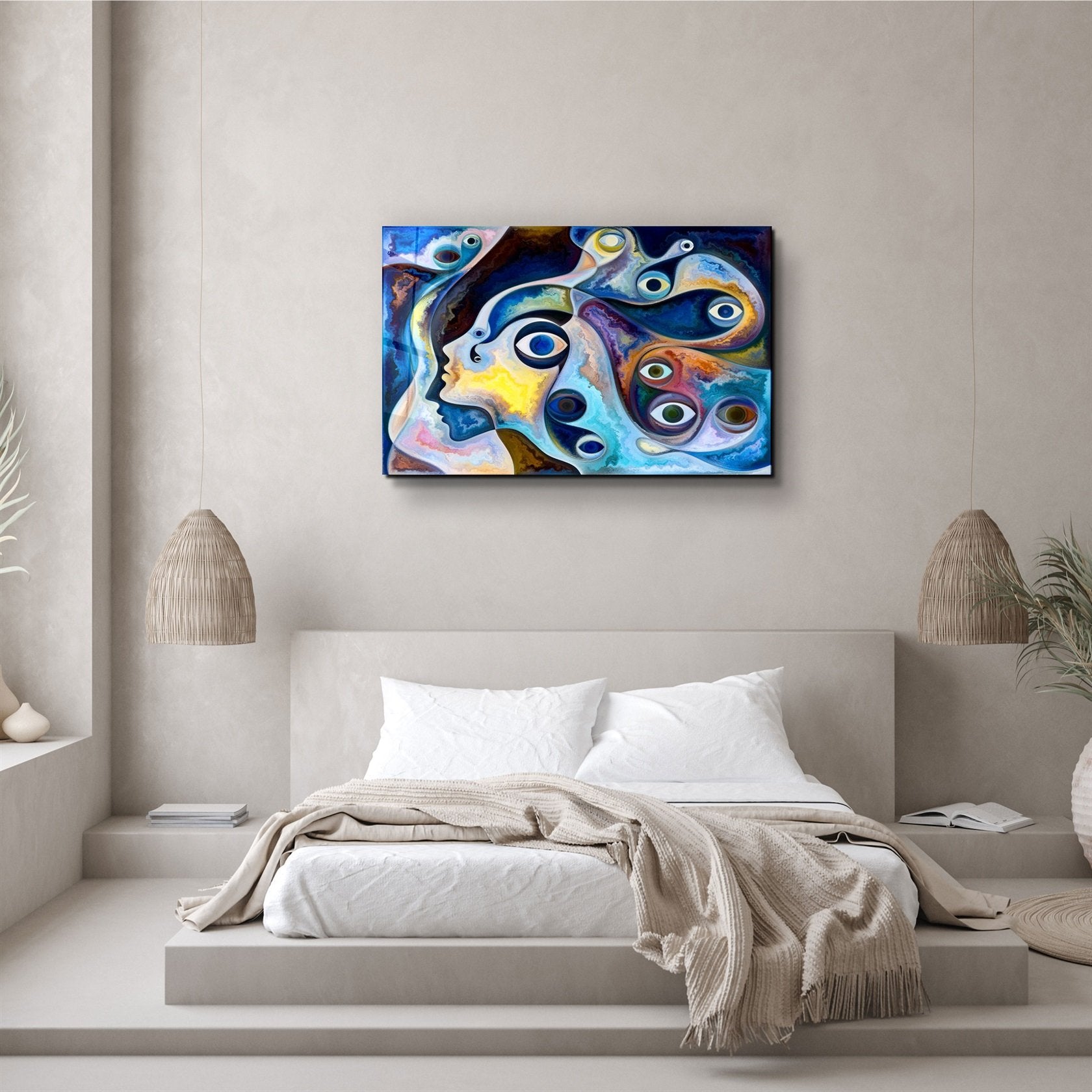 ・"Eyes Abstract"・Glass Wall Art