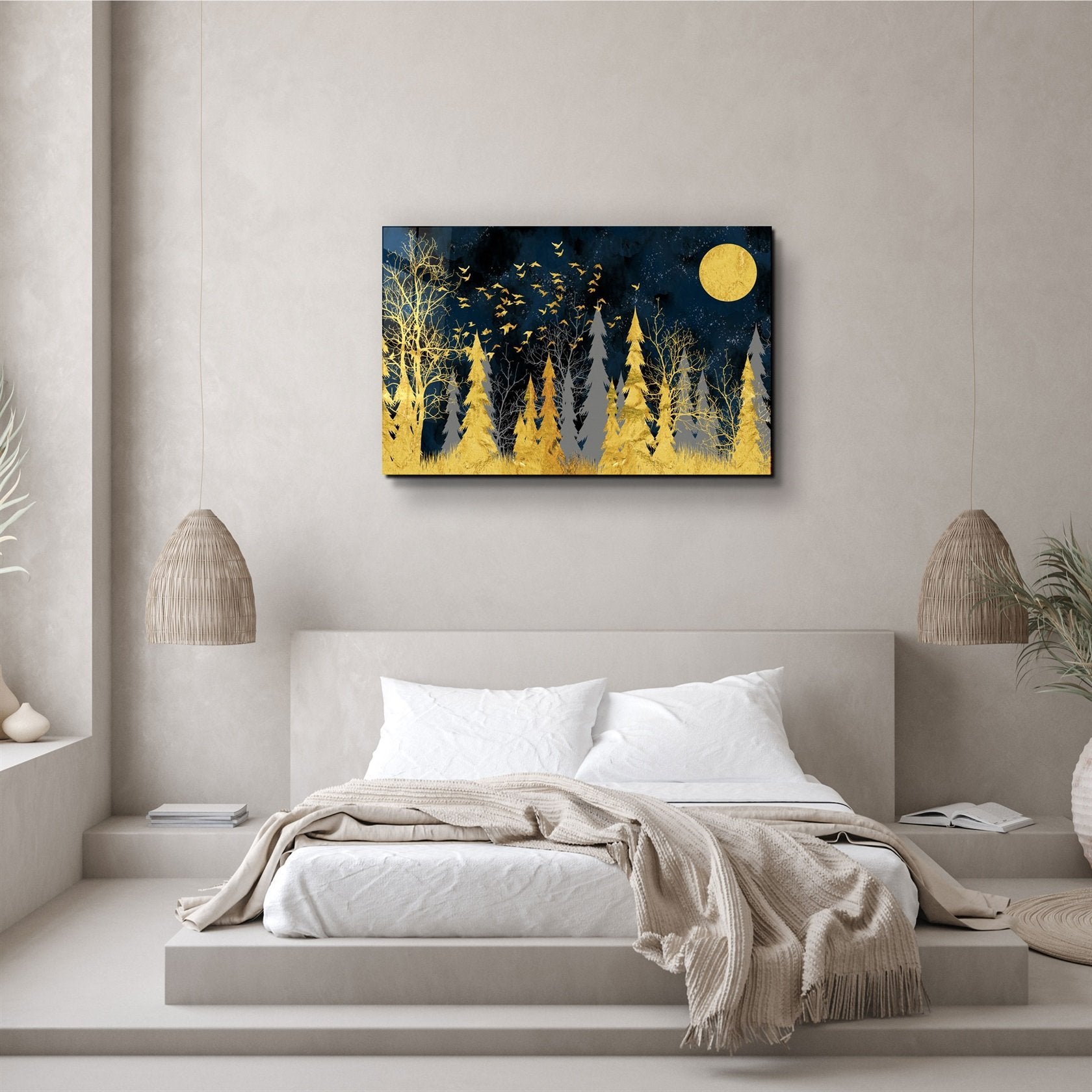 ・"Cute Forest7"・Glass Wall Art