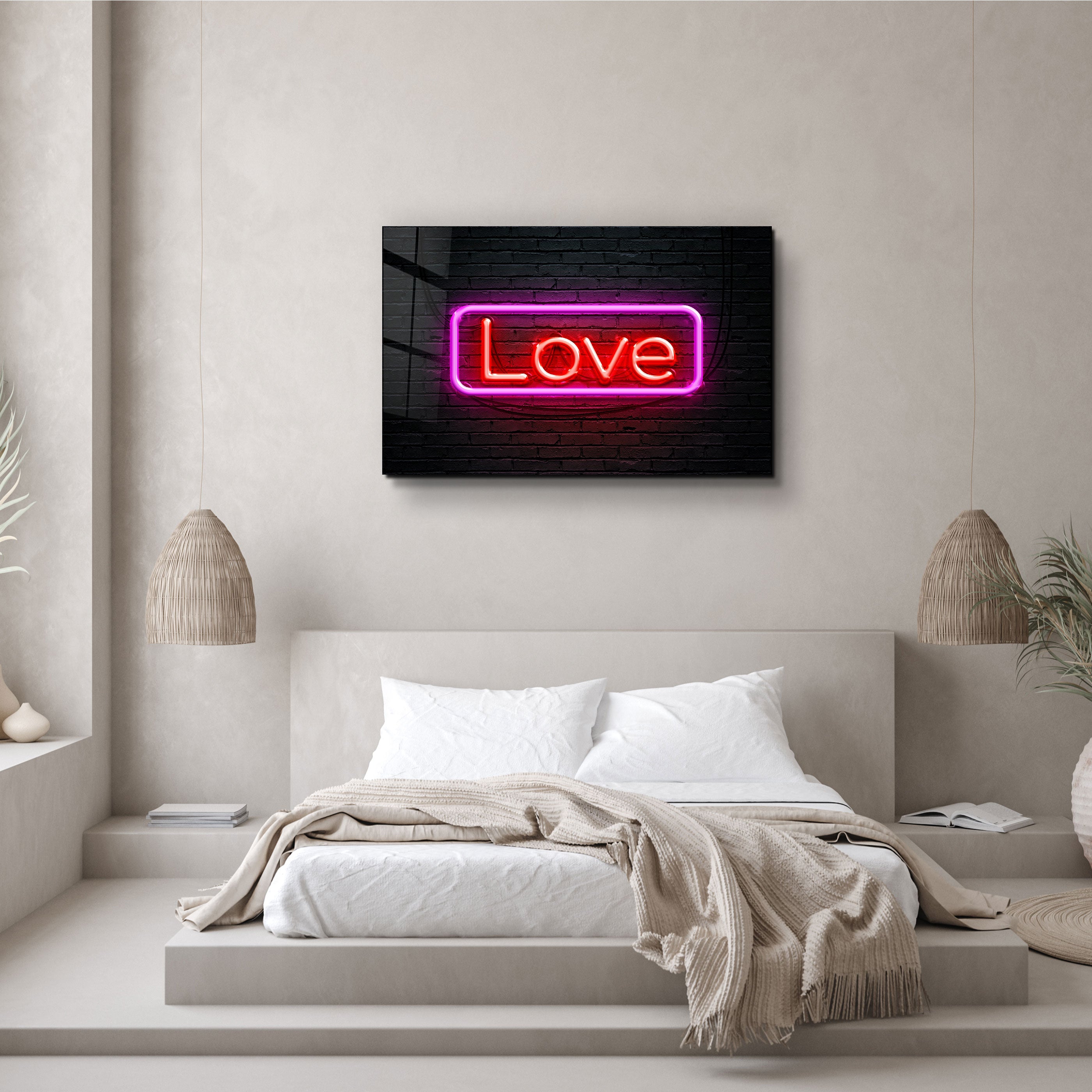 ・"Love"・Glass Wall Art