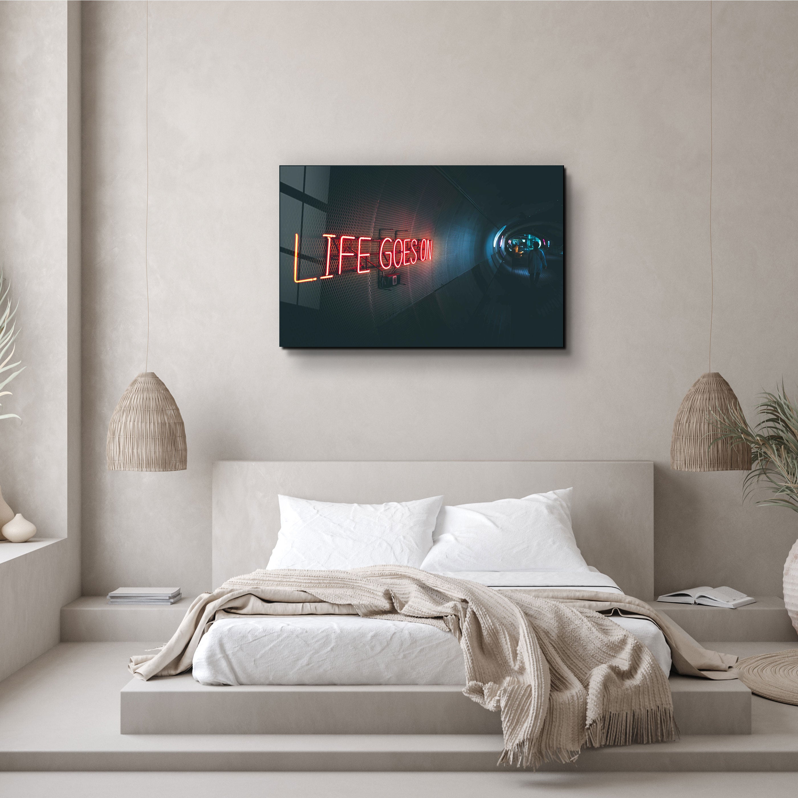 ・"Life Goes On"・Designer's Collection Glass Wall Art