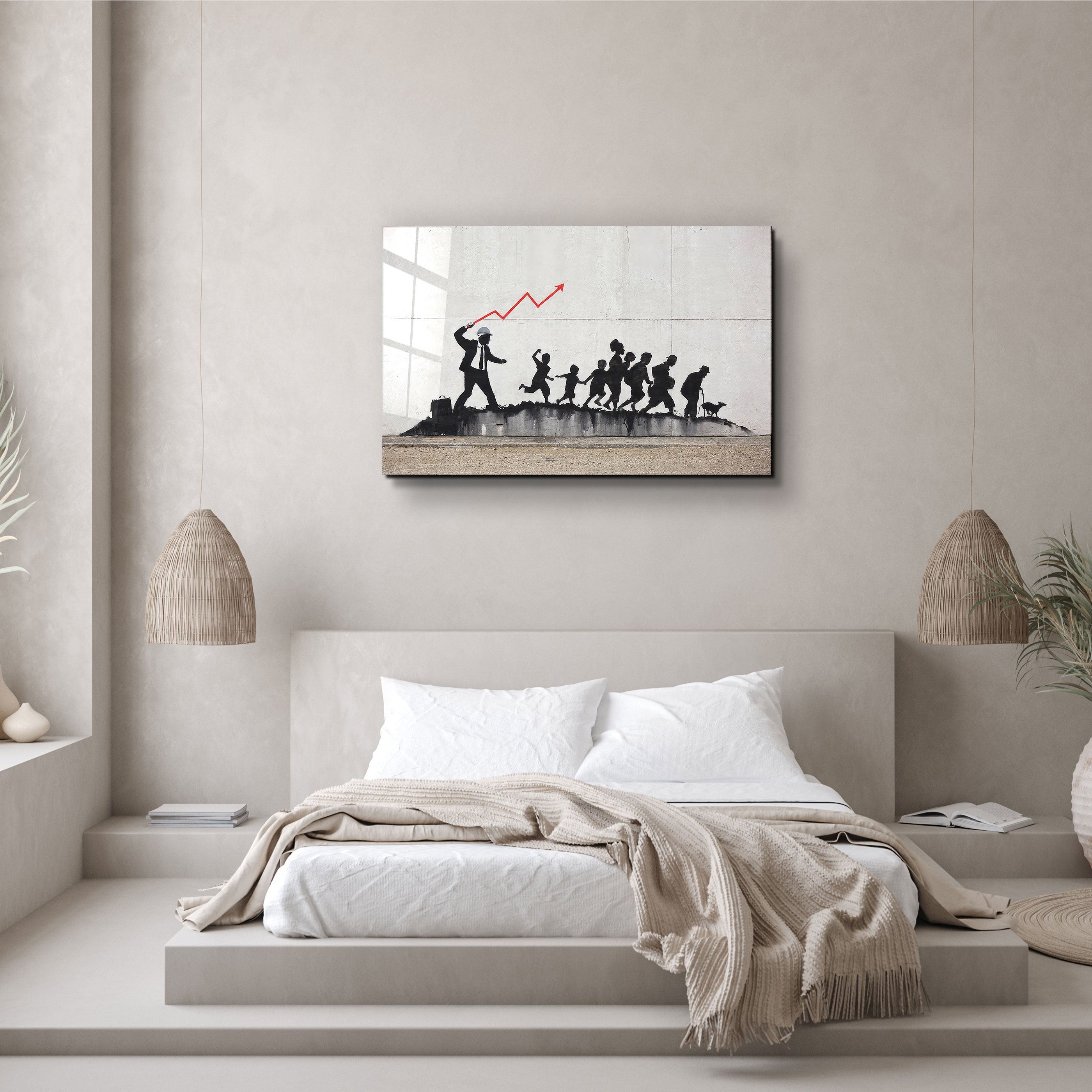 ・"Banksy - Noname"・Designer's Collection Glass Wall Art