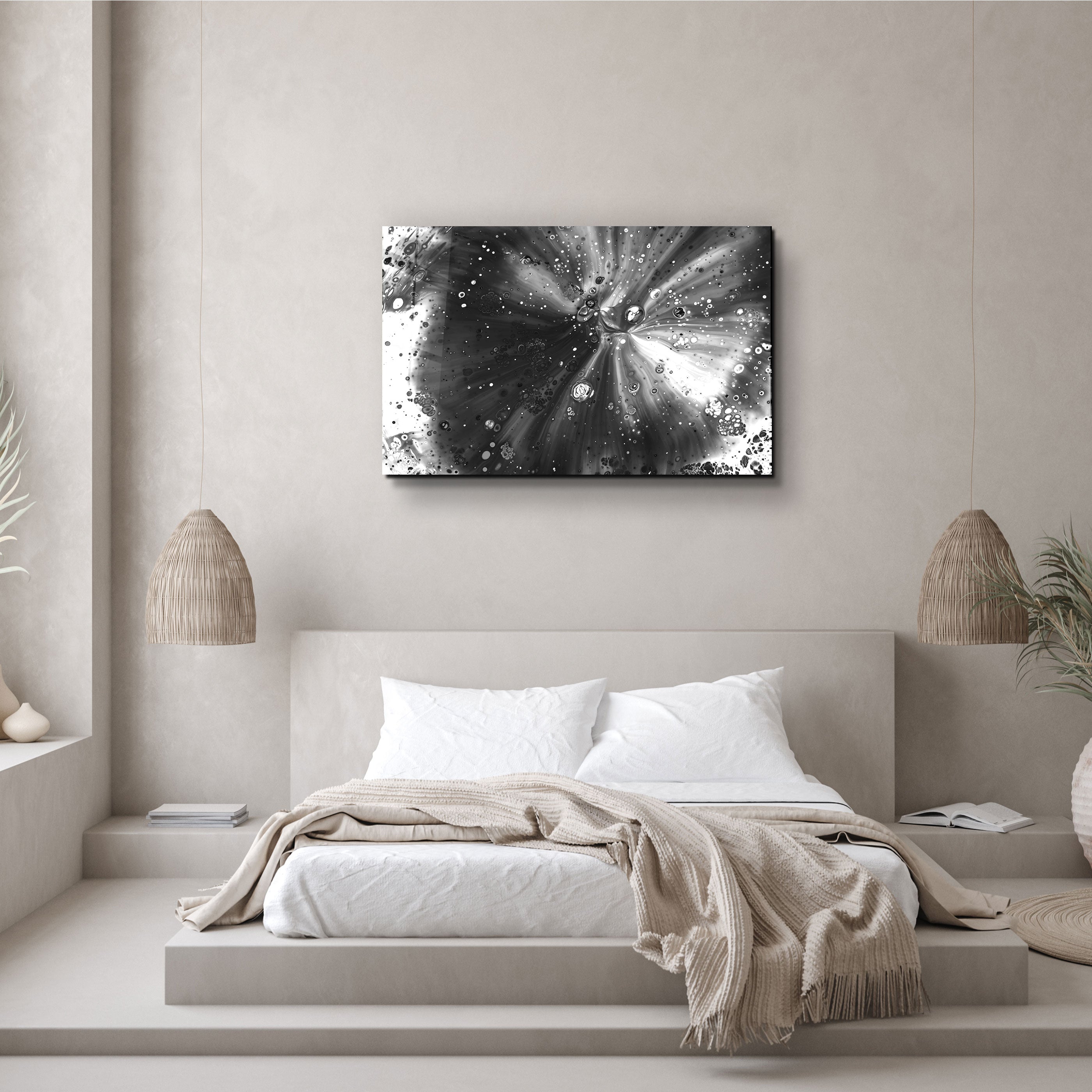 ・"Noir et Blanc"・Art mural en verre de la collection du designer