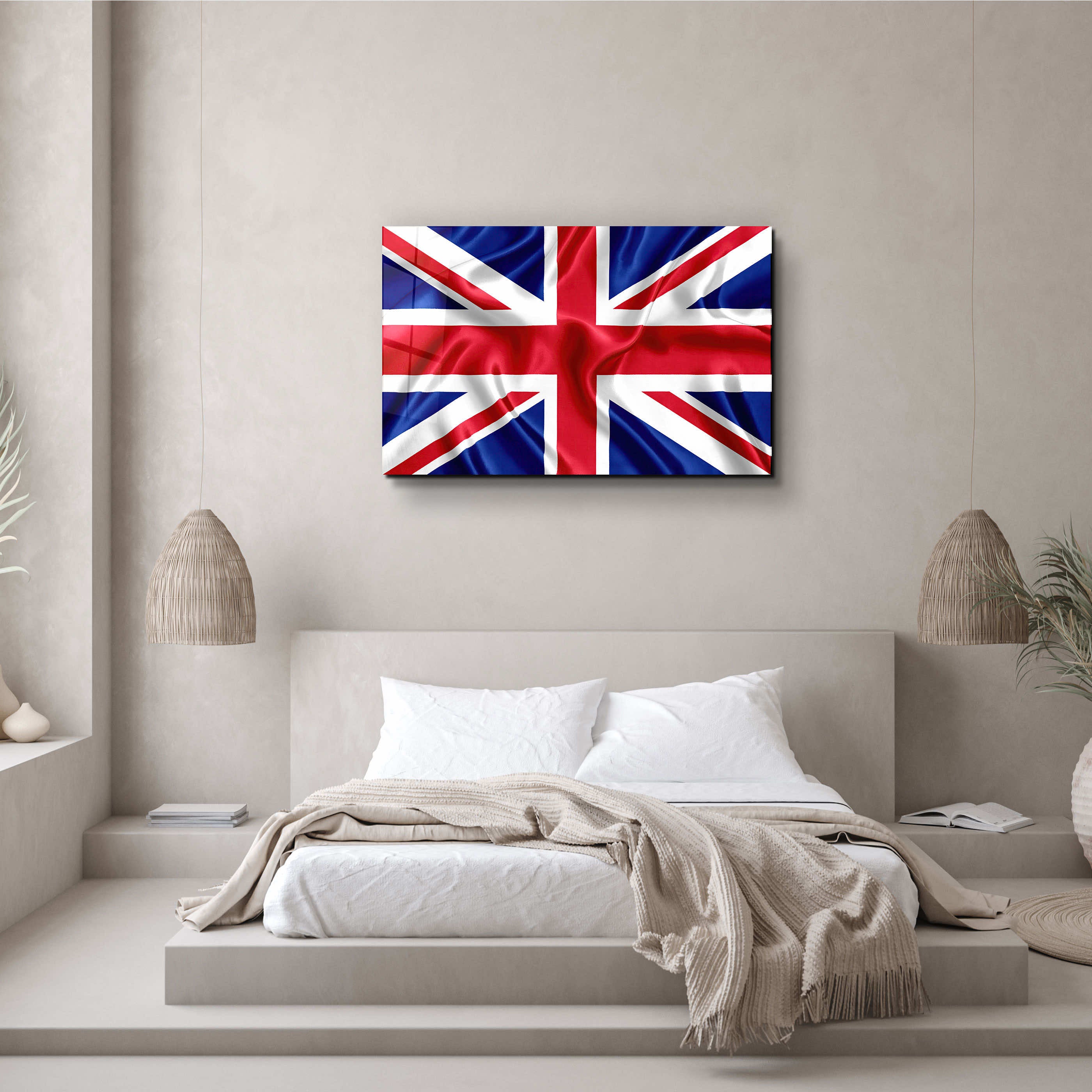 ・"UK Flag"・Glass Wall Art
