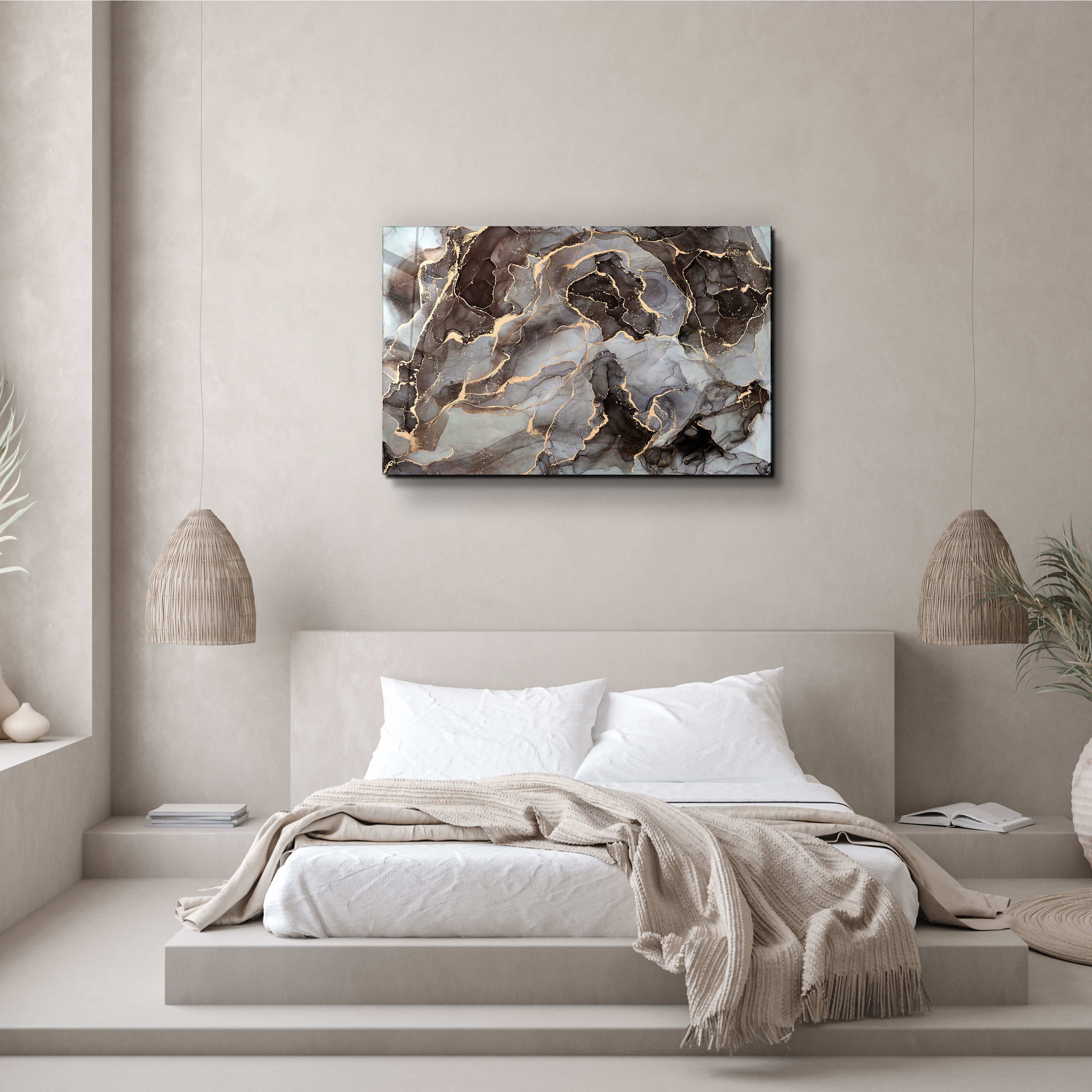 ・"Marble Collection H4"・Glass Wall Art