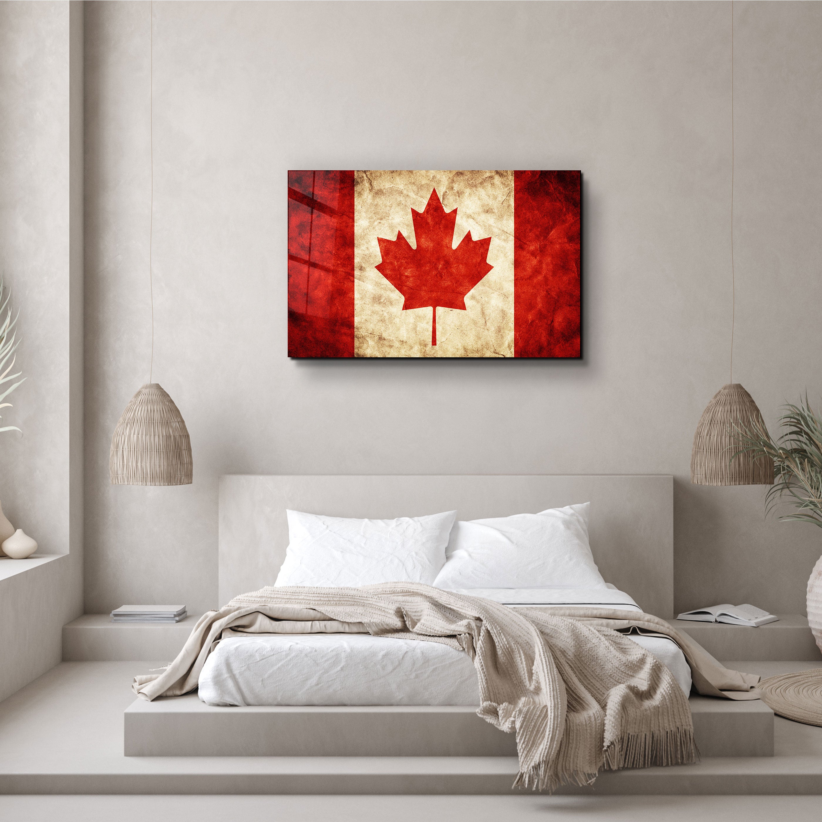 ・"Drapeau du Canada V2"・Art mural en verre