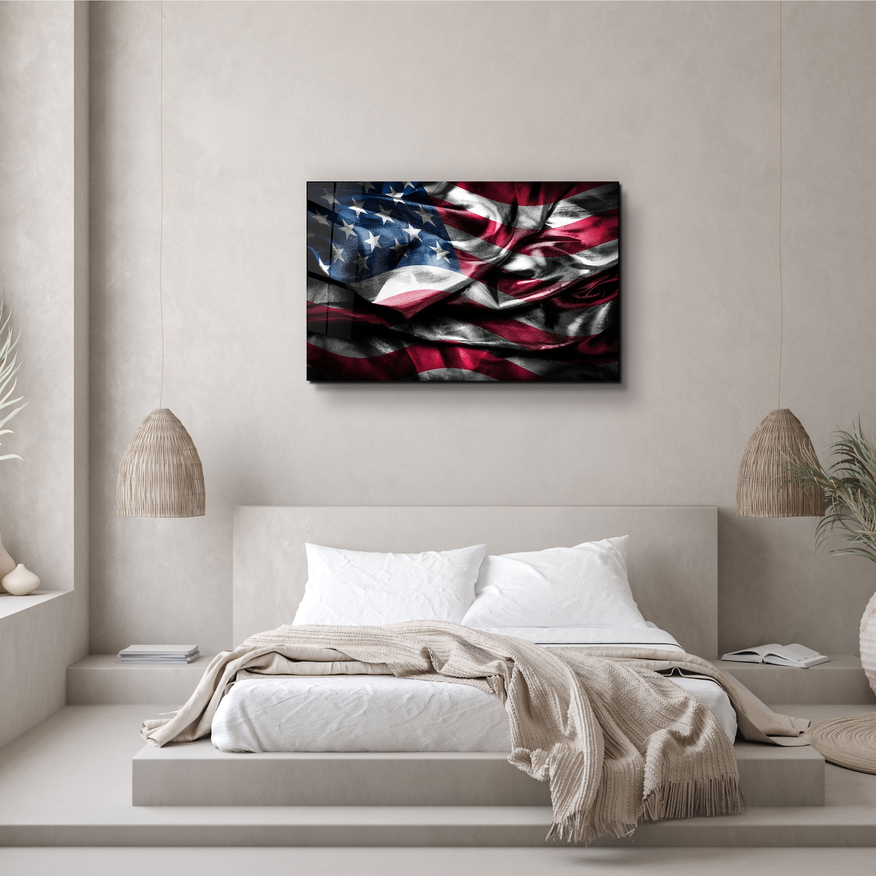 ・"Flagge der USA"・<tc>Glasbild</tc>