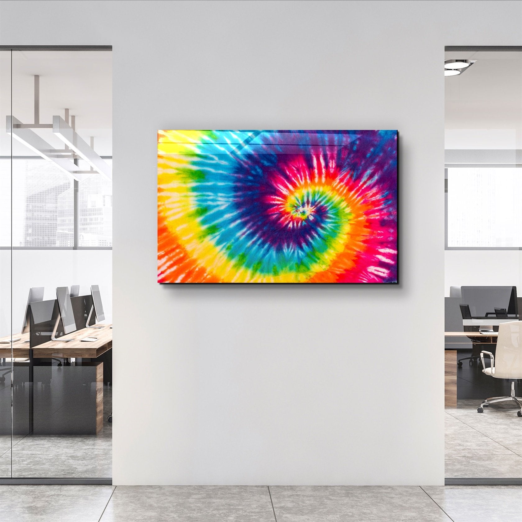 ・"Abstract Colorful Pattern"・Glass Wall Art