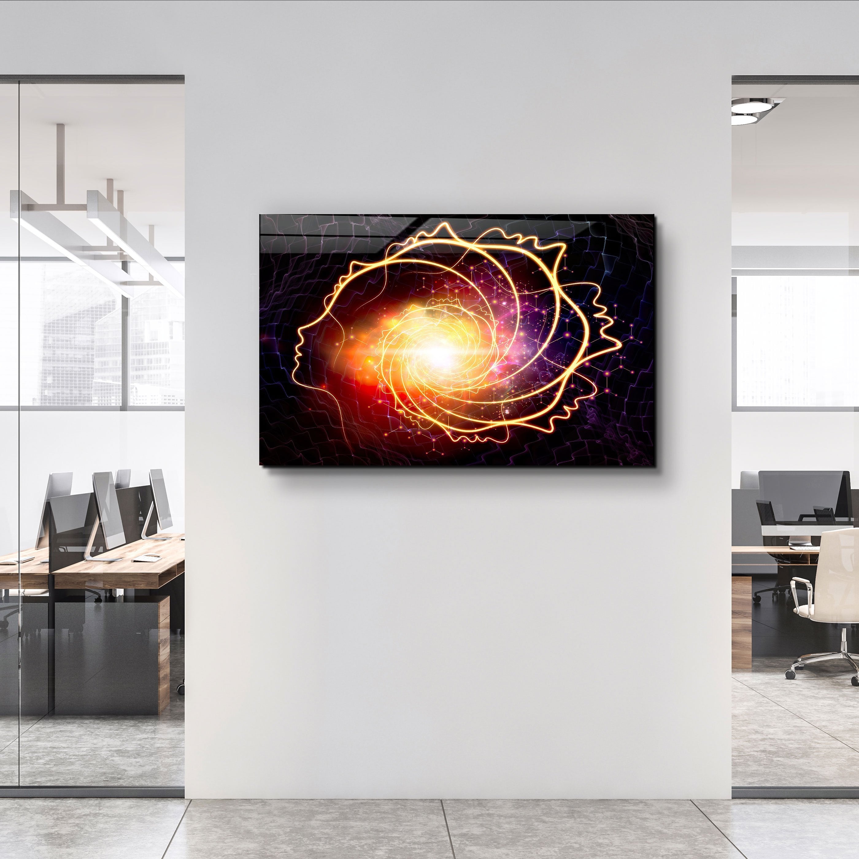 ・"Abstract Space Portrait"・Glass Wall Art