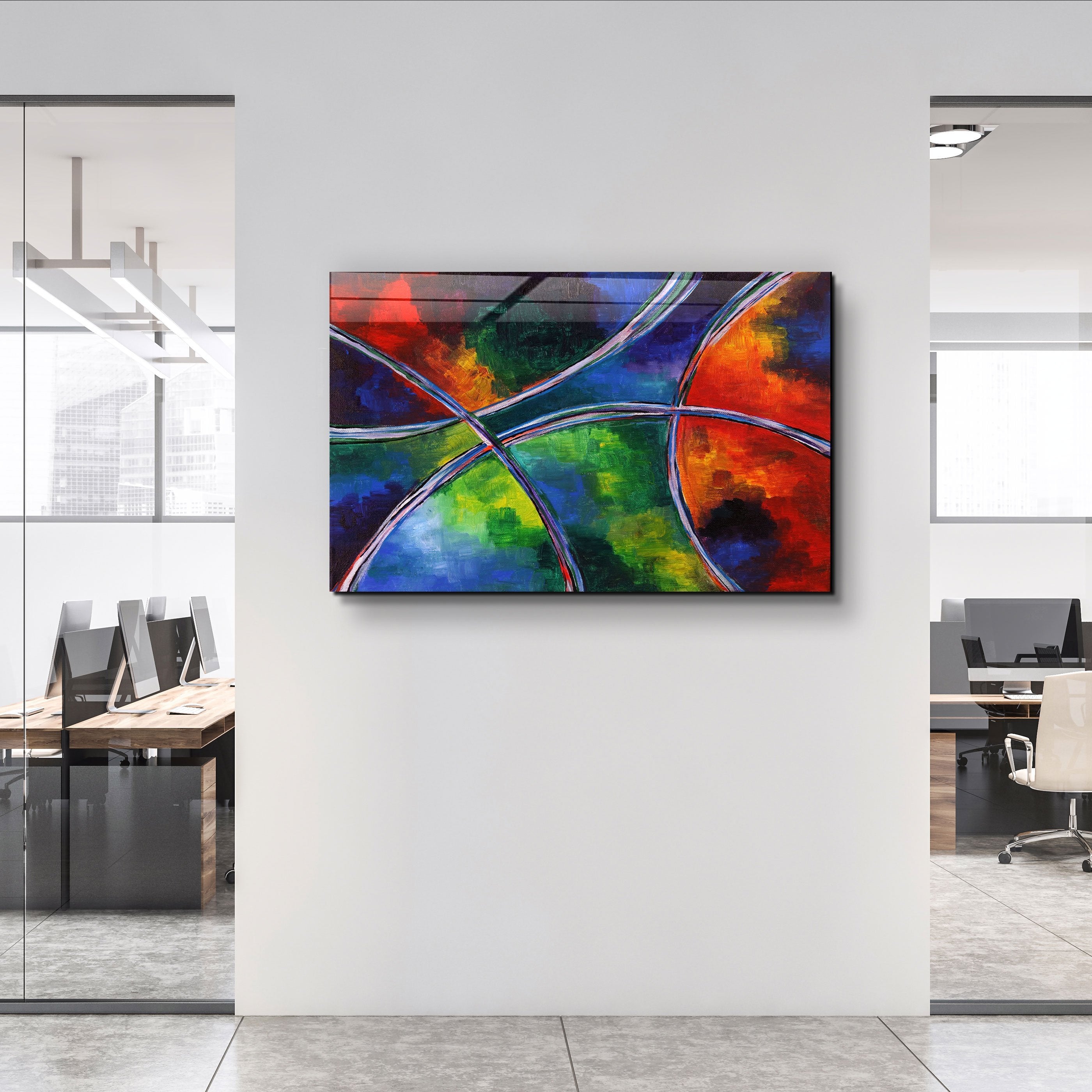 ・"Excellence In Colors"・Glass Wall Art