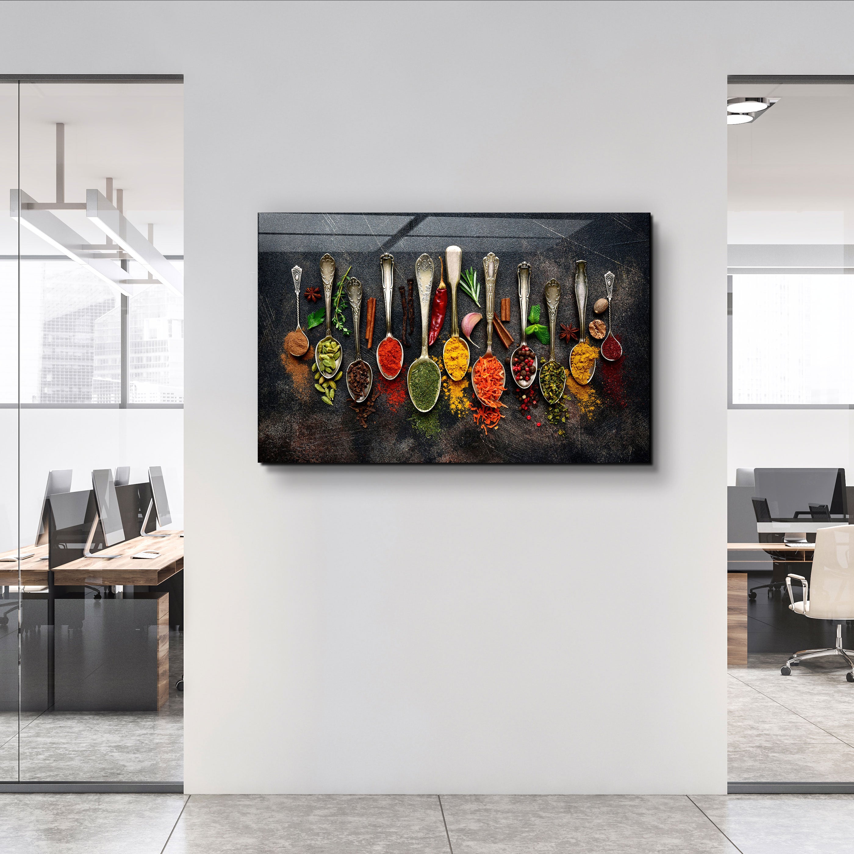 ・"Indian Spices"・Glass Wall Art