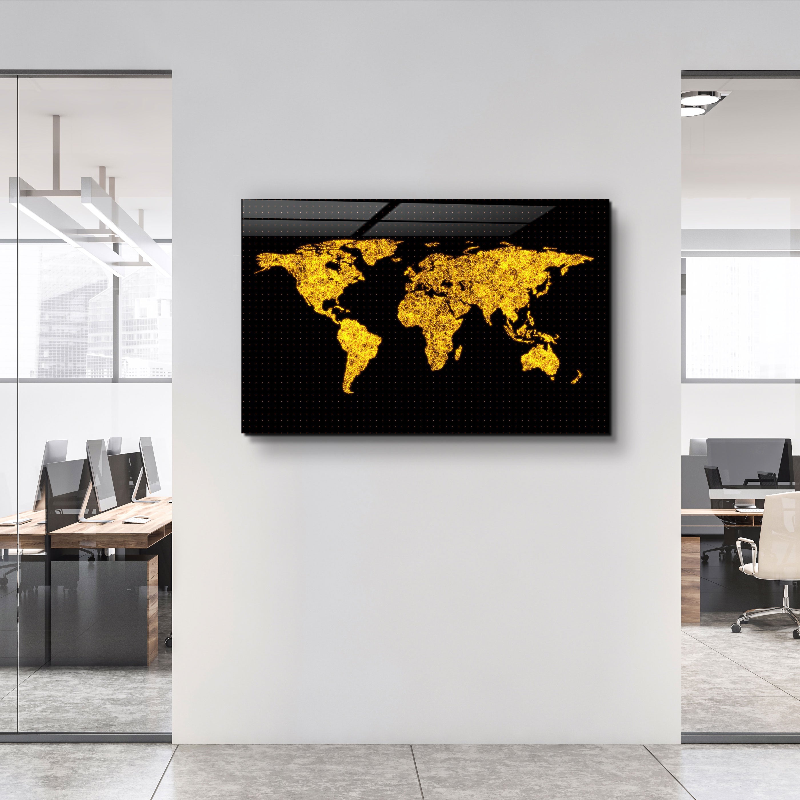 ・"The Network Of The World"・Glass Wall Art