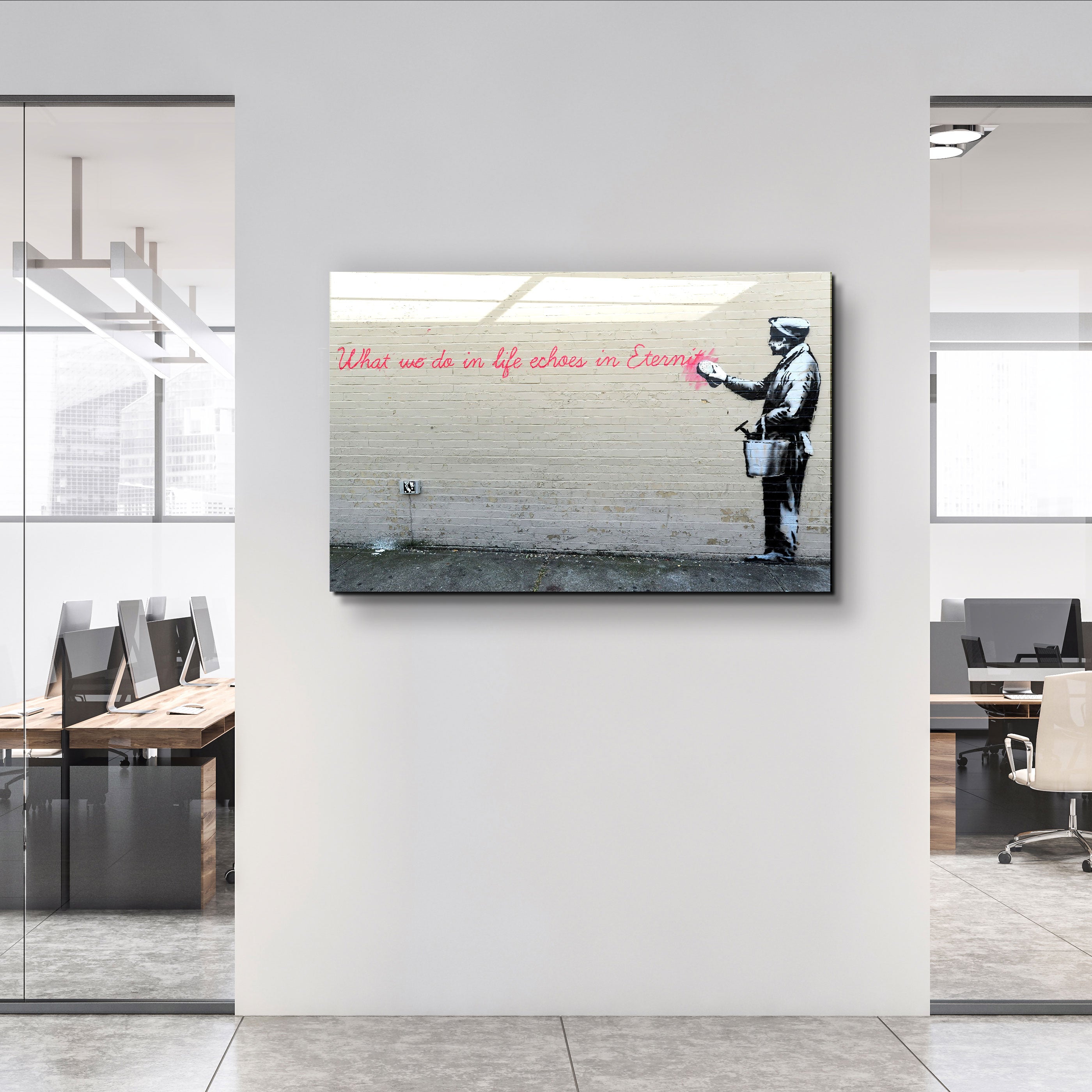 ・"Banksy - Eternity"・Glass Wall Art