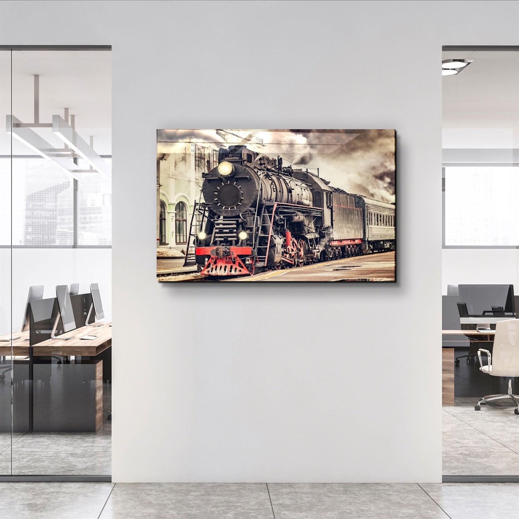 ・"Train"・Art mural en verre