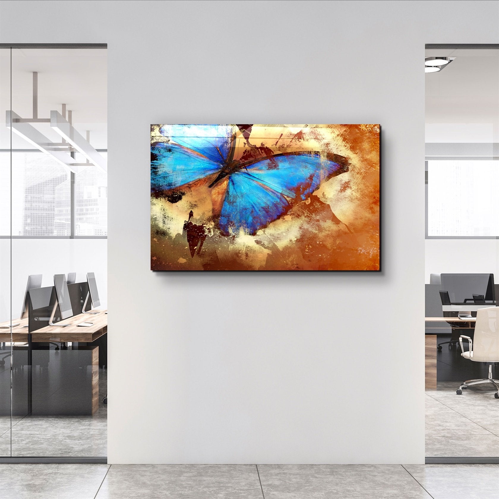 ・"Butterfly 2"・Glass Wall Art