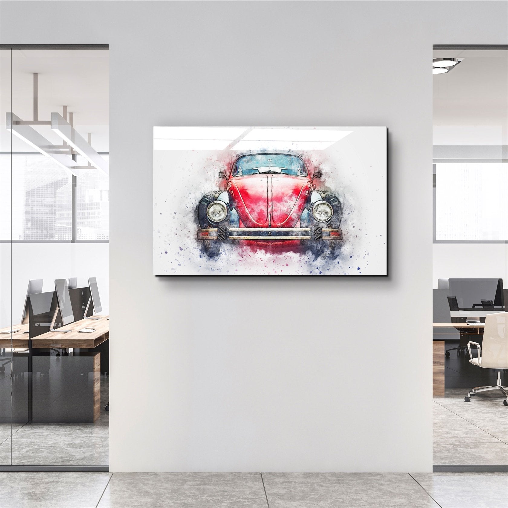 ・"The Car"・Glass Wall Art