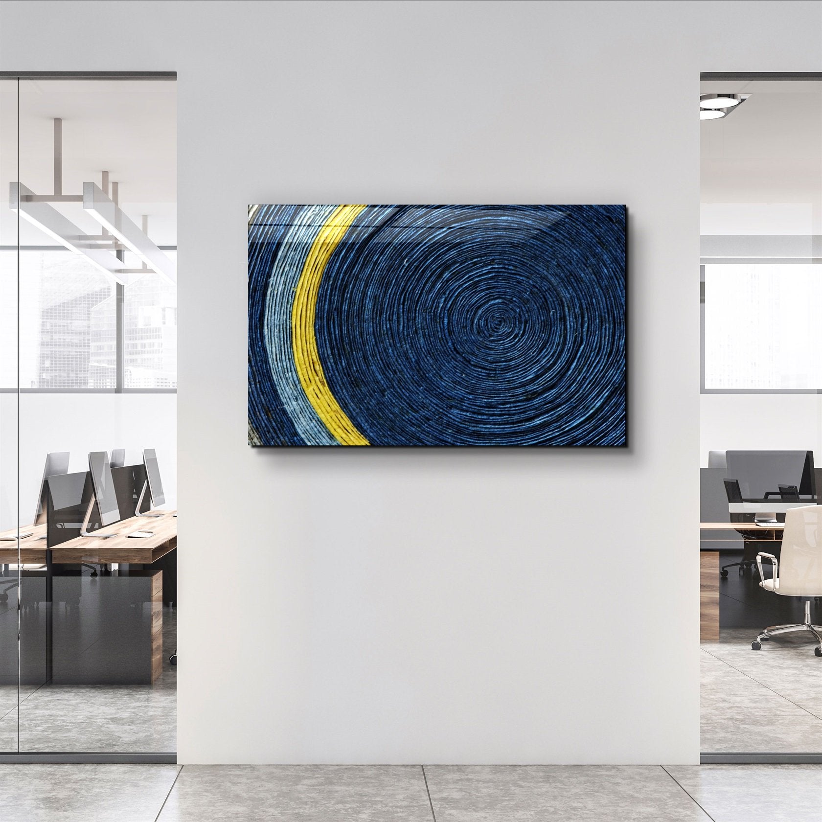 ・"Colored Spiral"・Glass Wall Art