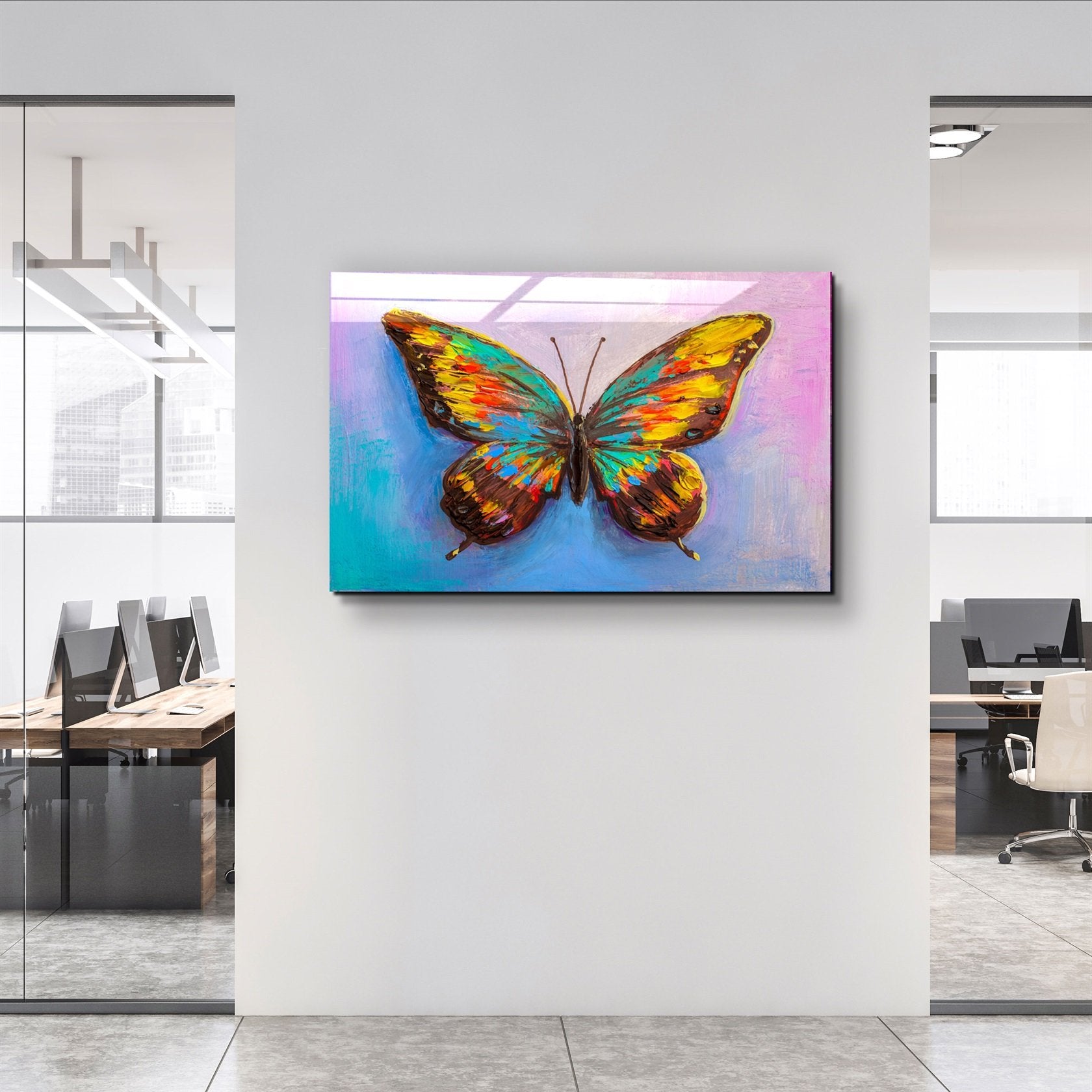 ・„Butterfly 4“・<tc>Glasbild</tc>