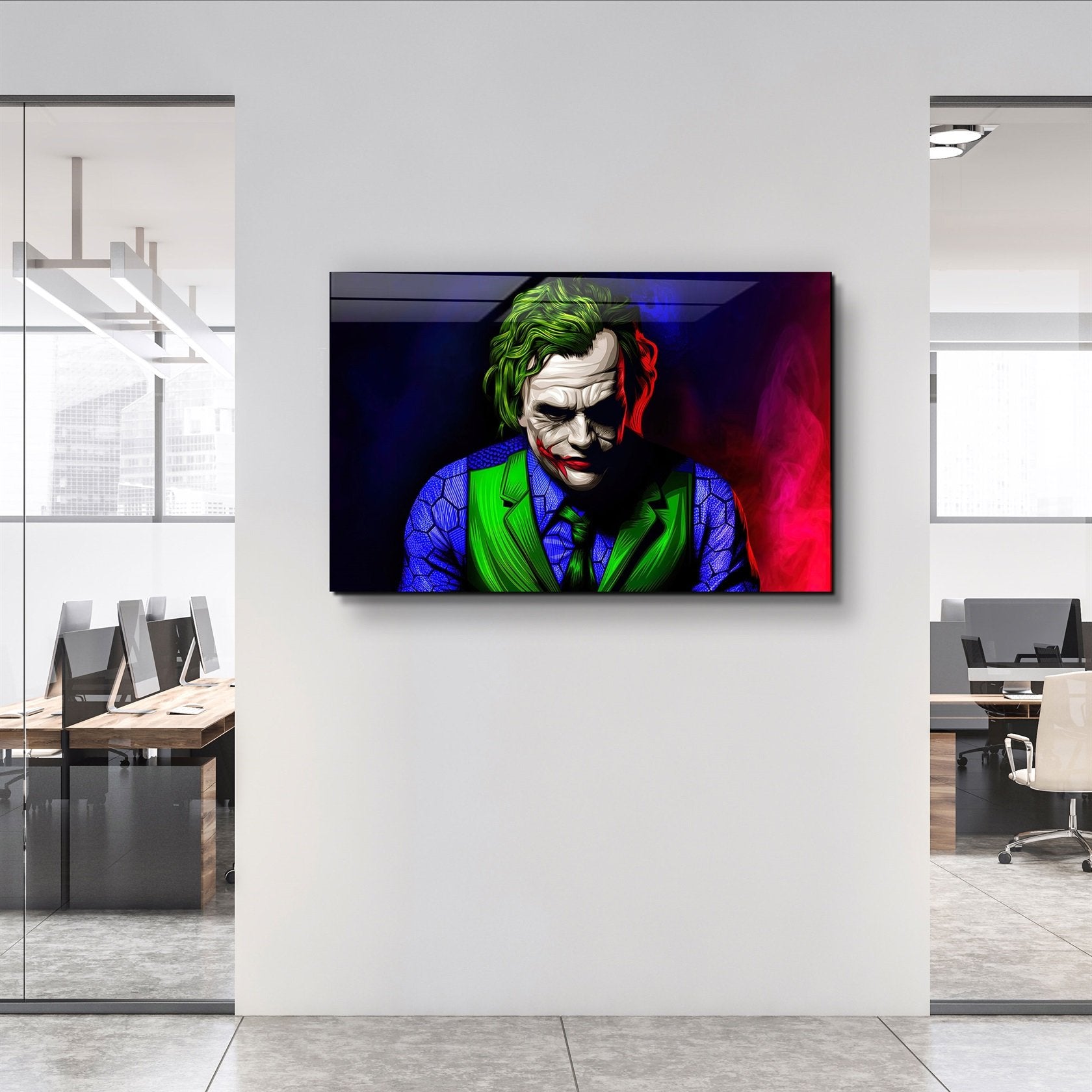 ・"Joker V1"・Glass Wall Art
