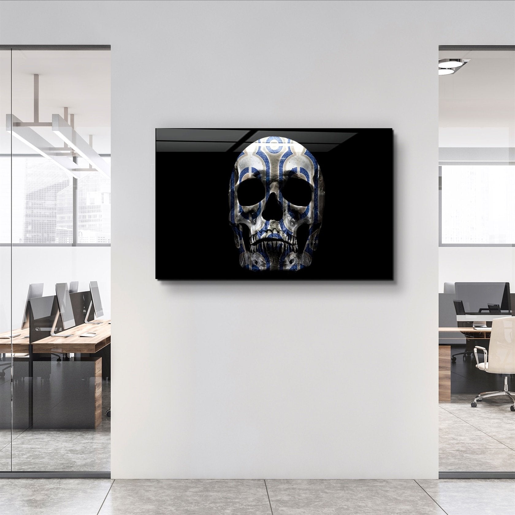 ・"Design Skull"・Glass Wall Art