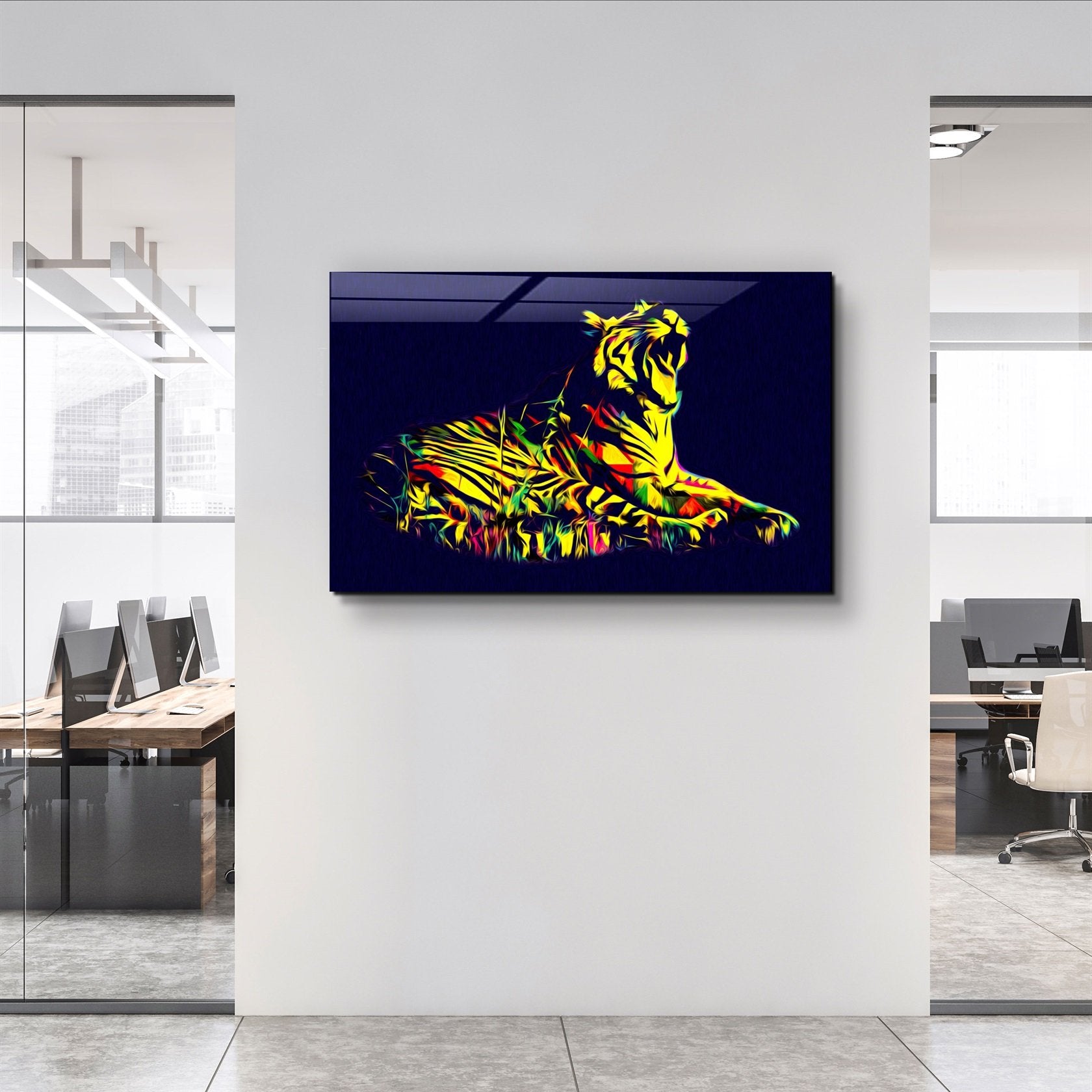 ・"Colormix Tiger 2"・Glass Wall Art