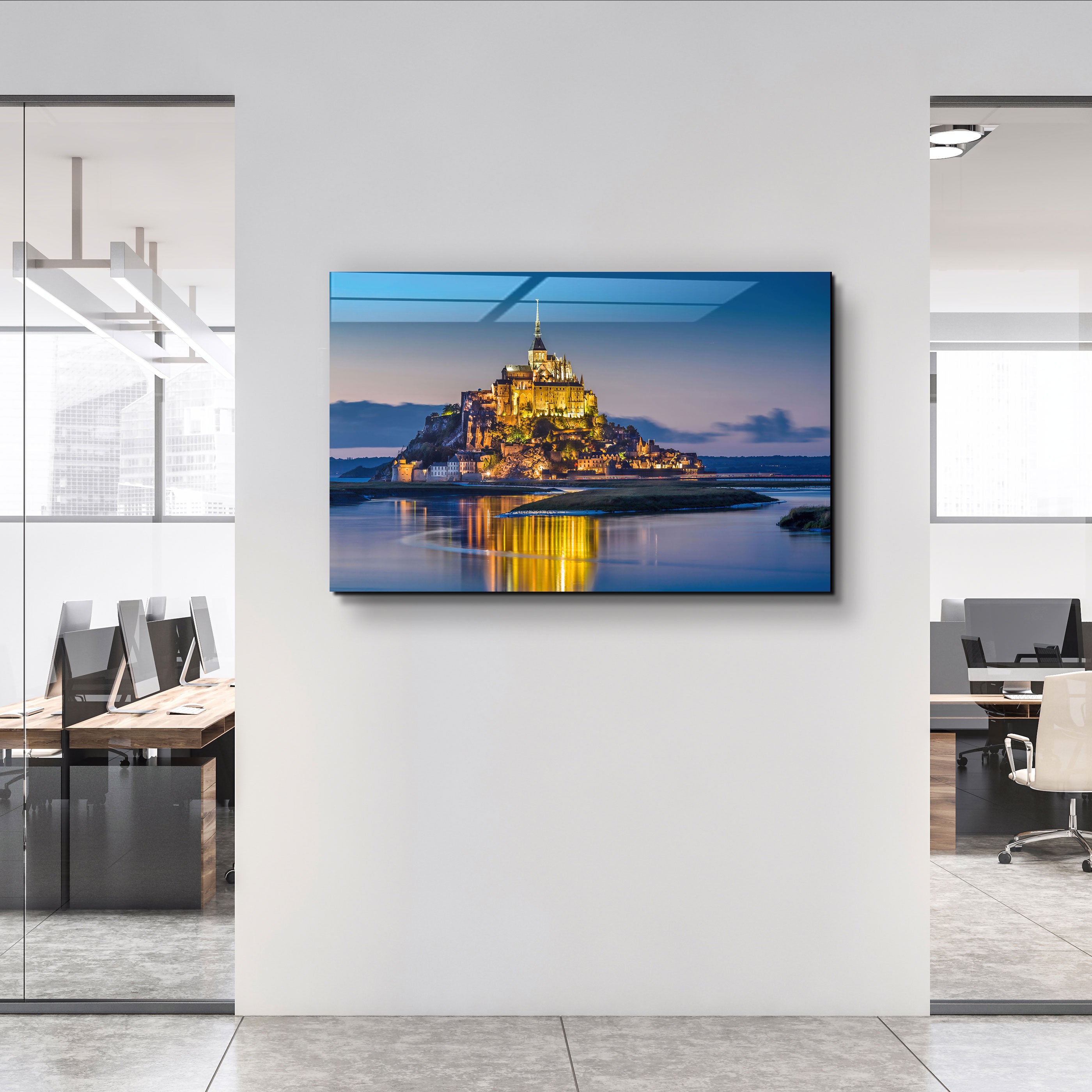 ・"Mont Saint-Michel"・Glass Wall Art