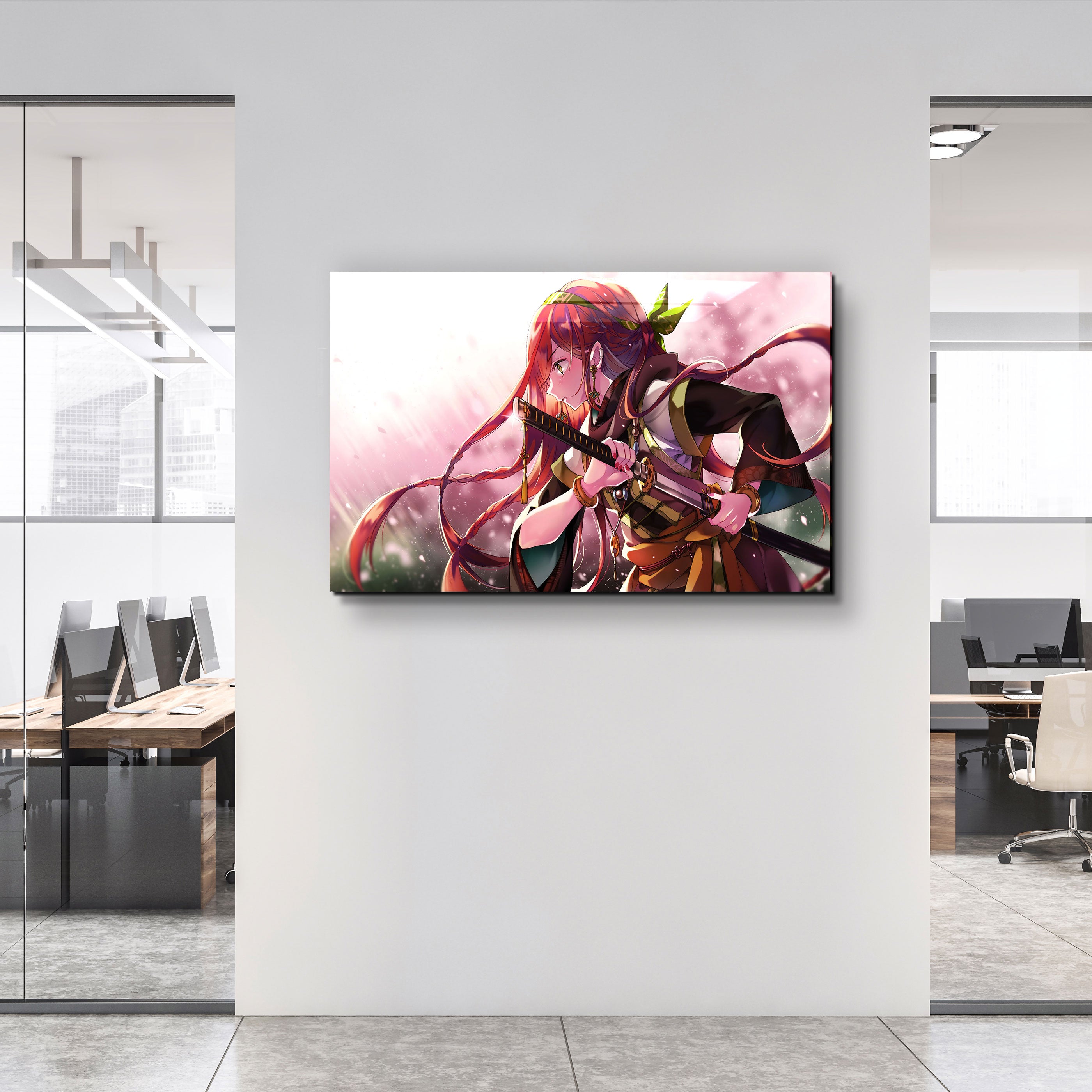 ・"The Last Woman Samurai"・Glass Wall Art