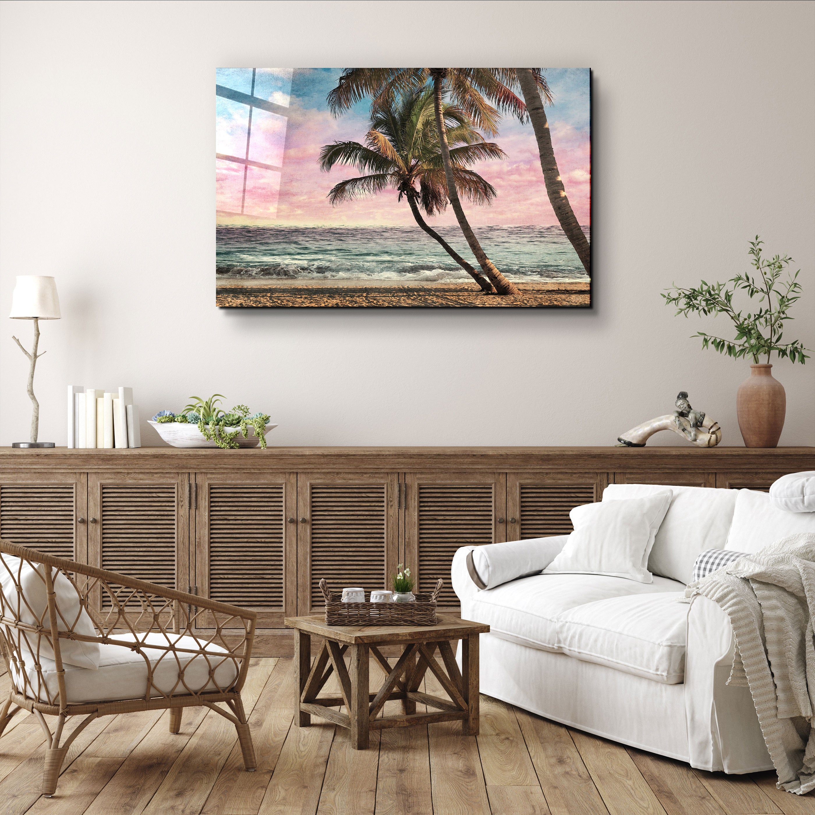 ・"Oil Painting Of The Tropical"・Glass Wall Art